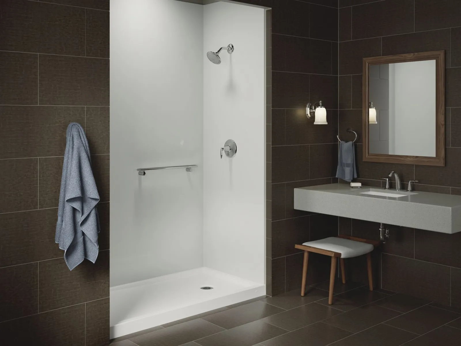 60" x 32" alcove shower base, right drain^Kohler Discount