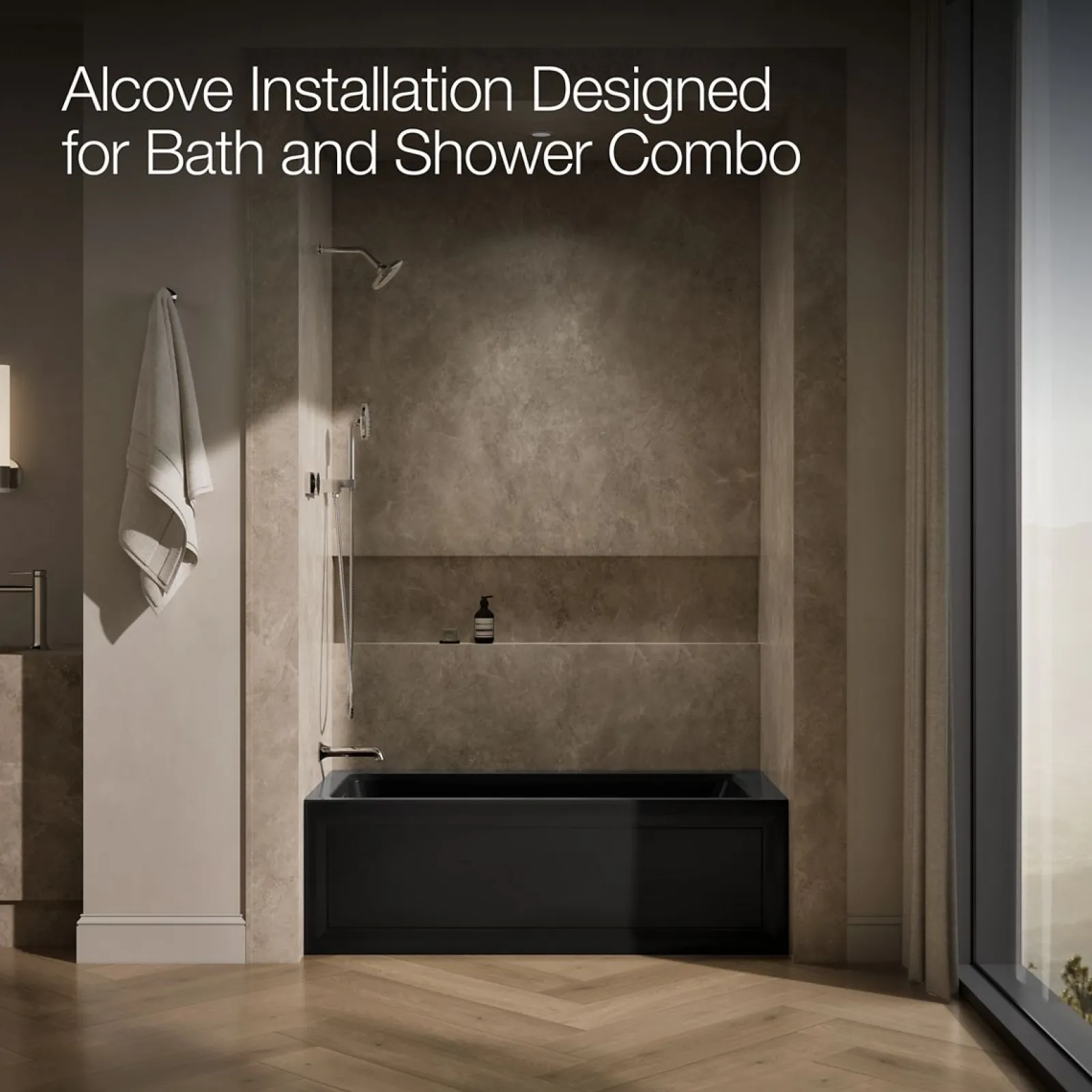 60" x 30" alcove whirlpool bath, left drain^Kohler Clearance
