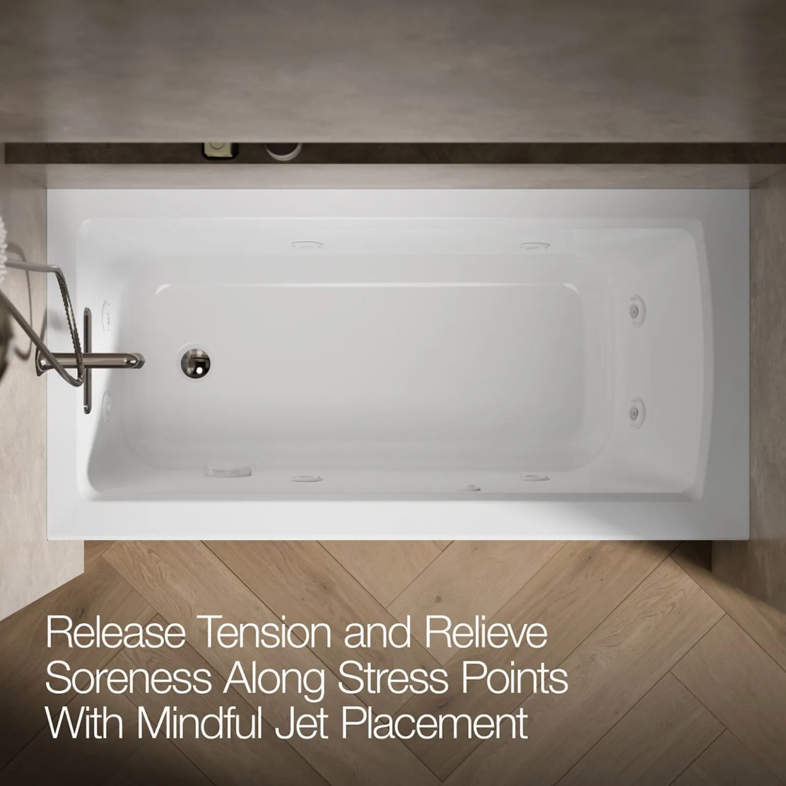 60" x 30" alcove whirlpool bath, left drain^Kohler Clearance