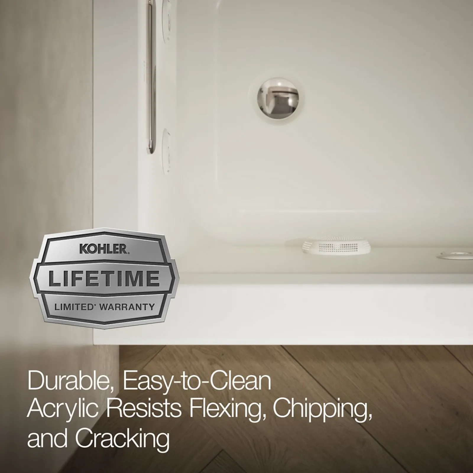 60" x 30" alcove whirlpool bath, left drain^Kohler Clearance
