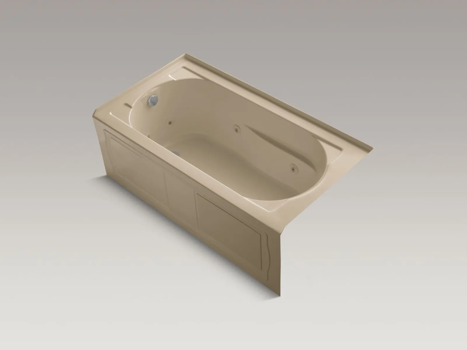 60" x 32" alcove whirlpool bath, left drain^Kohler New