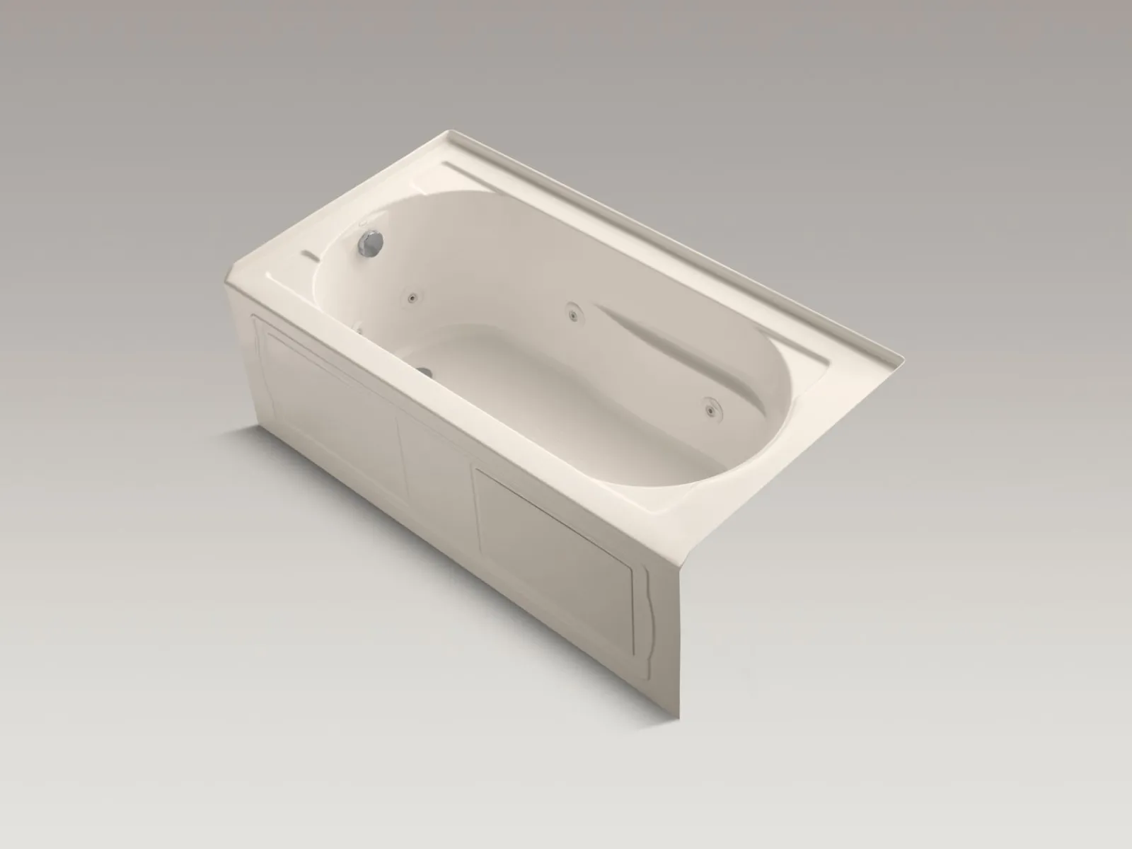 60" x 32" alcove whirlpool bath, left drain^Kohler New