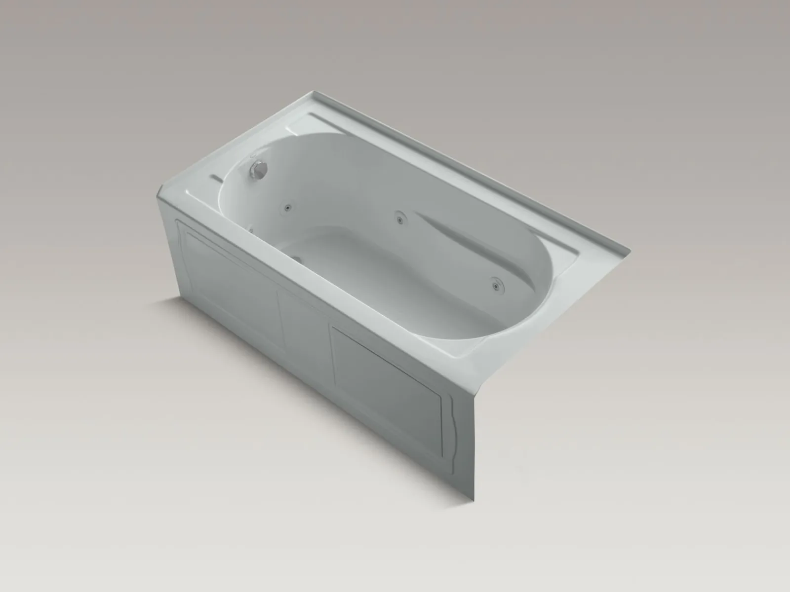 60" x 32" alcove whirlpool bath, left drain^Kohler New