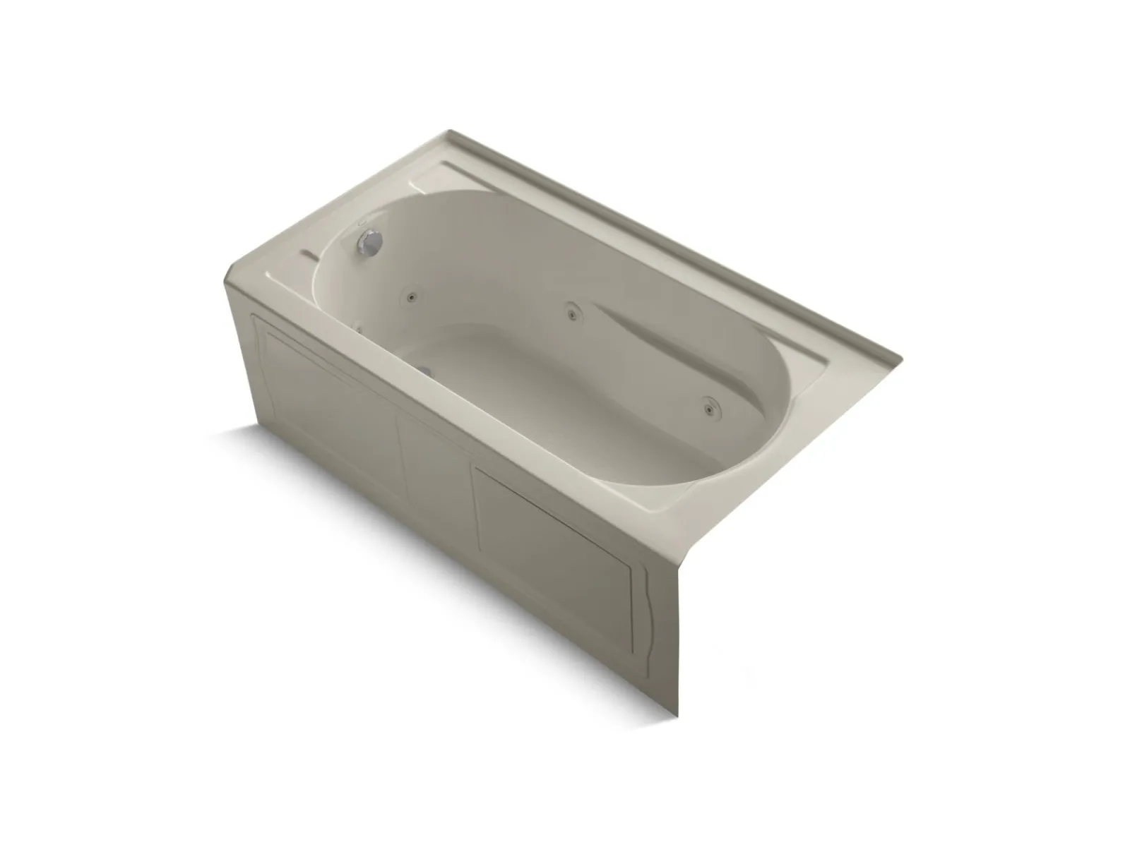 60" x 32" alcove whirlpool bath, left drain^Kohler New