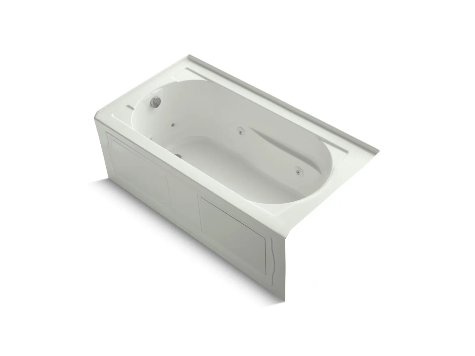 60" x 32" alcove whirlpool bath, left drain^Kohler New