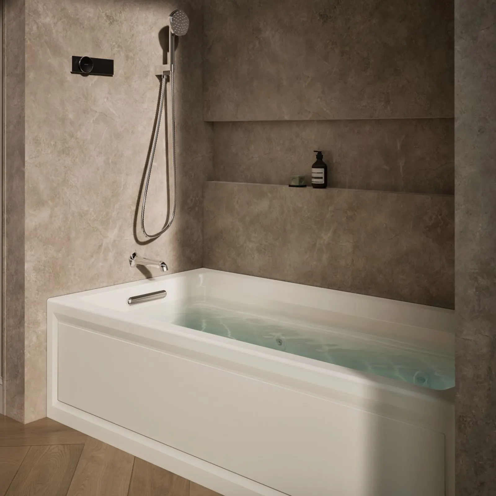 72" x 36" alcove whirlpool bath with alcove, left drain^Kohler