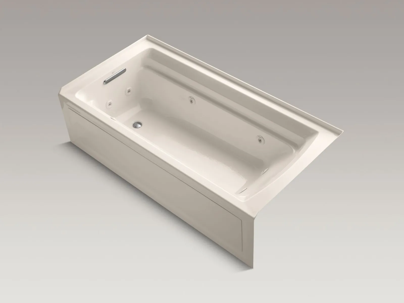 72" x 36" alcove whirlpool bath with alcove, left drain^Kohler