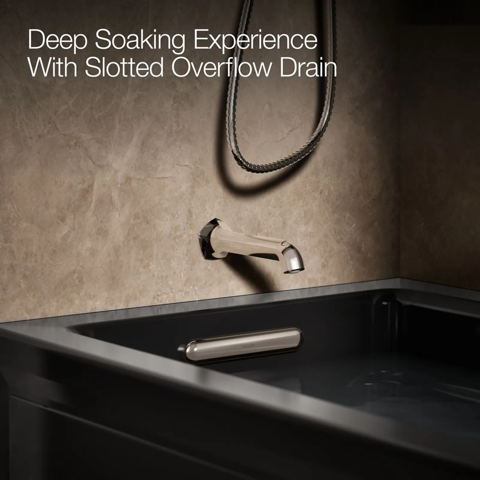 60" x 32" alcove whirlpool bath with Bask® heated surface, alcove left drain^Kohler