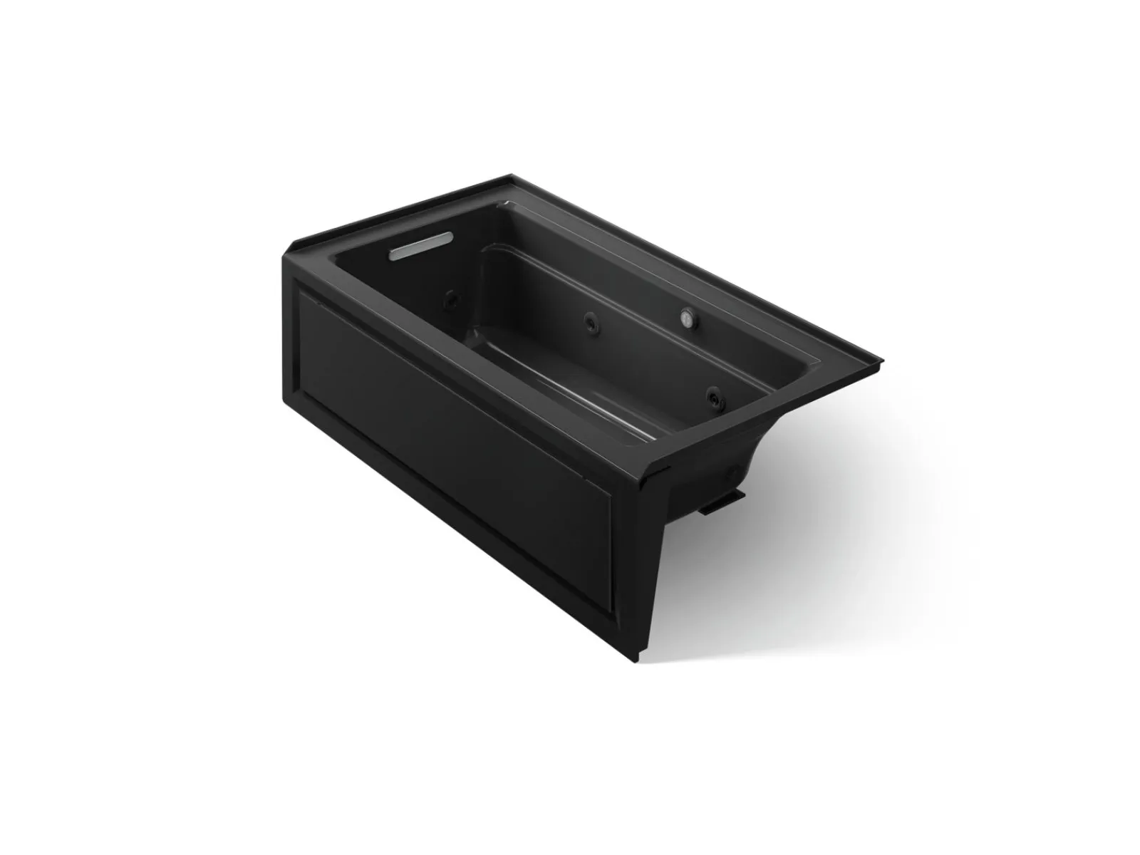 60" x 32" alcove whirlpool bath with Bask® heated surface, alcove left drain^Kohler