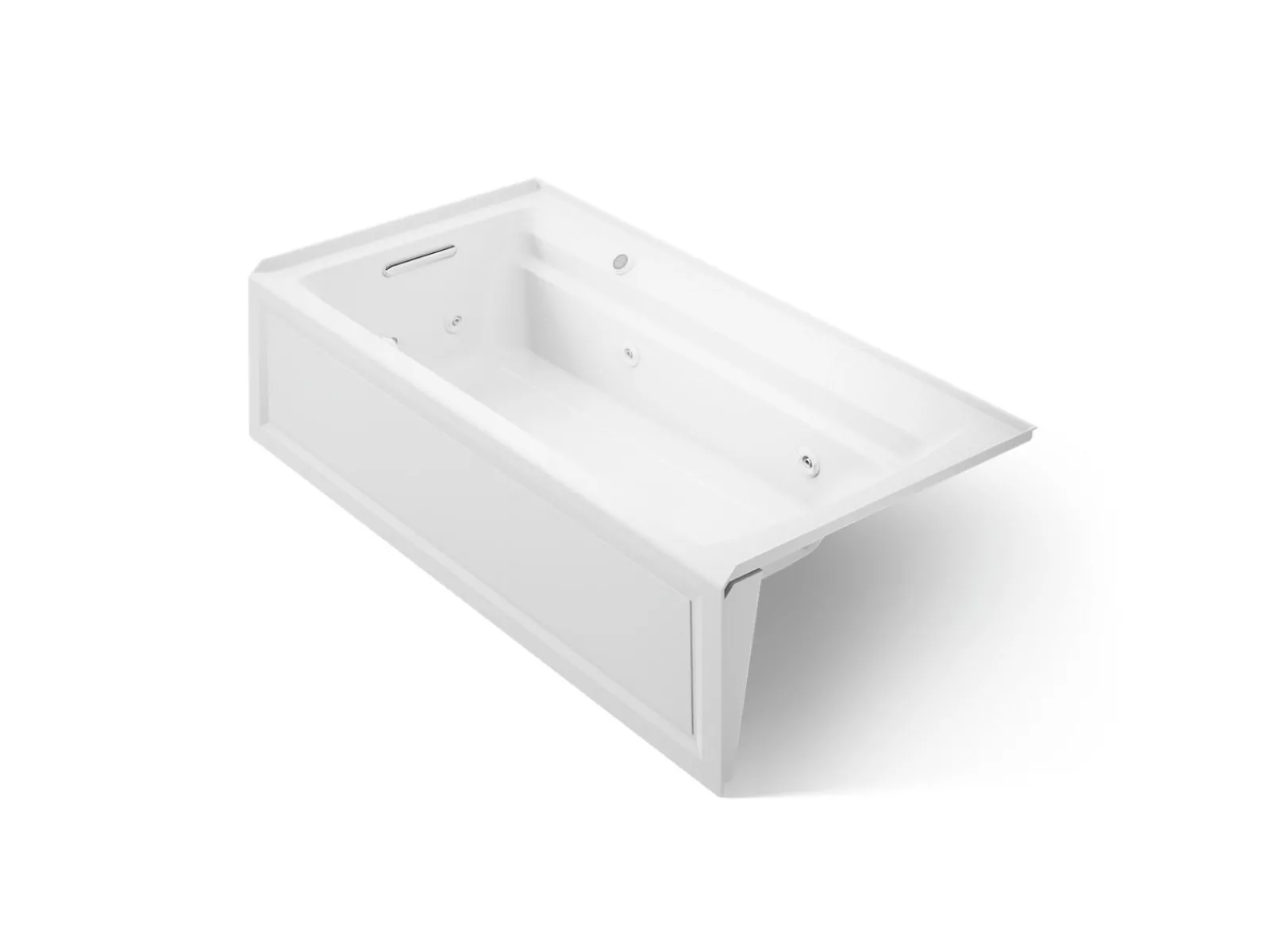 72" x 36" alcove whirlpool bath with Bask® heated surface, left drain^Kohler
