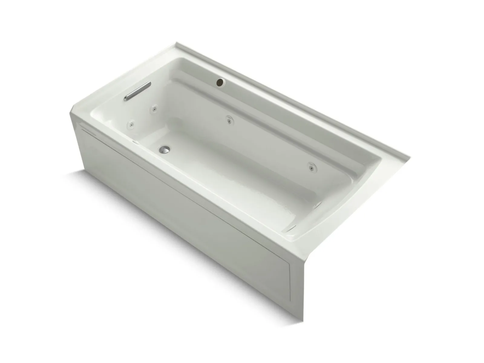 72" x 36" alcove whirlpool bath with Bask® heated surface, left drain^Kohler