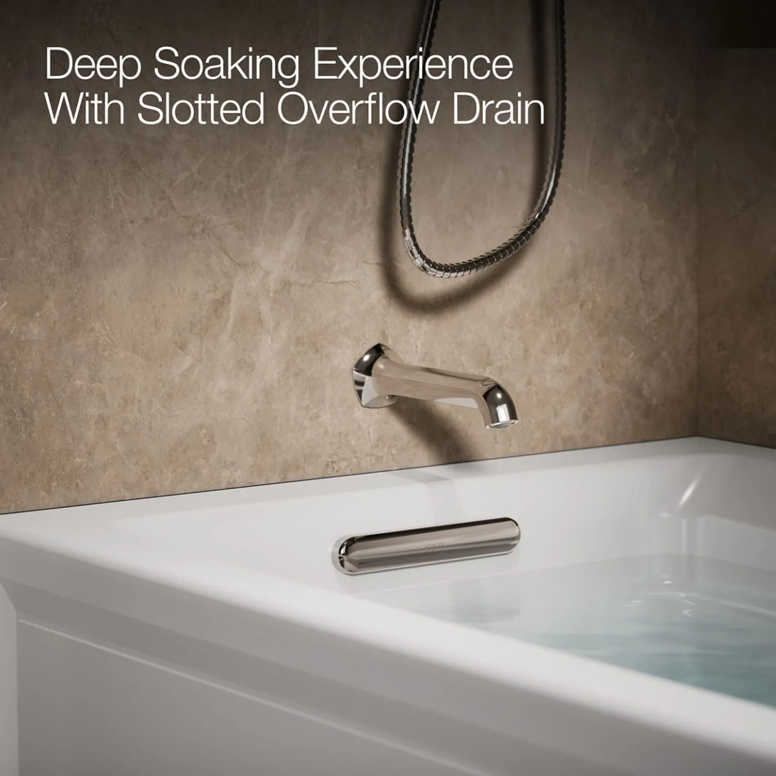 72" x 36" alcove whirlpool bath with Bask® heated surface, left drain^Kohler
