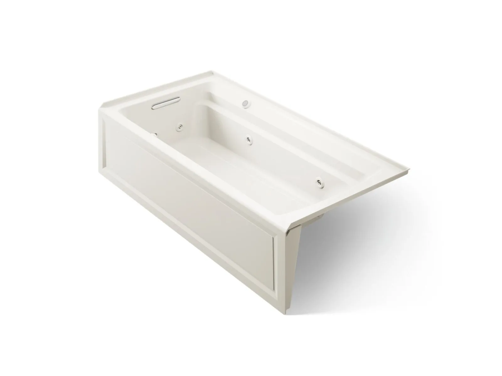 72" x 36" alcove whirlpool bath with Bask® heated surface, left drain^Kohler