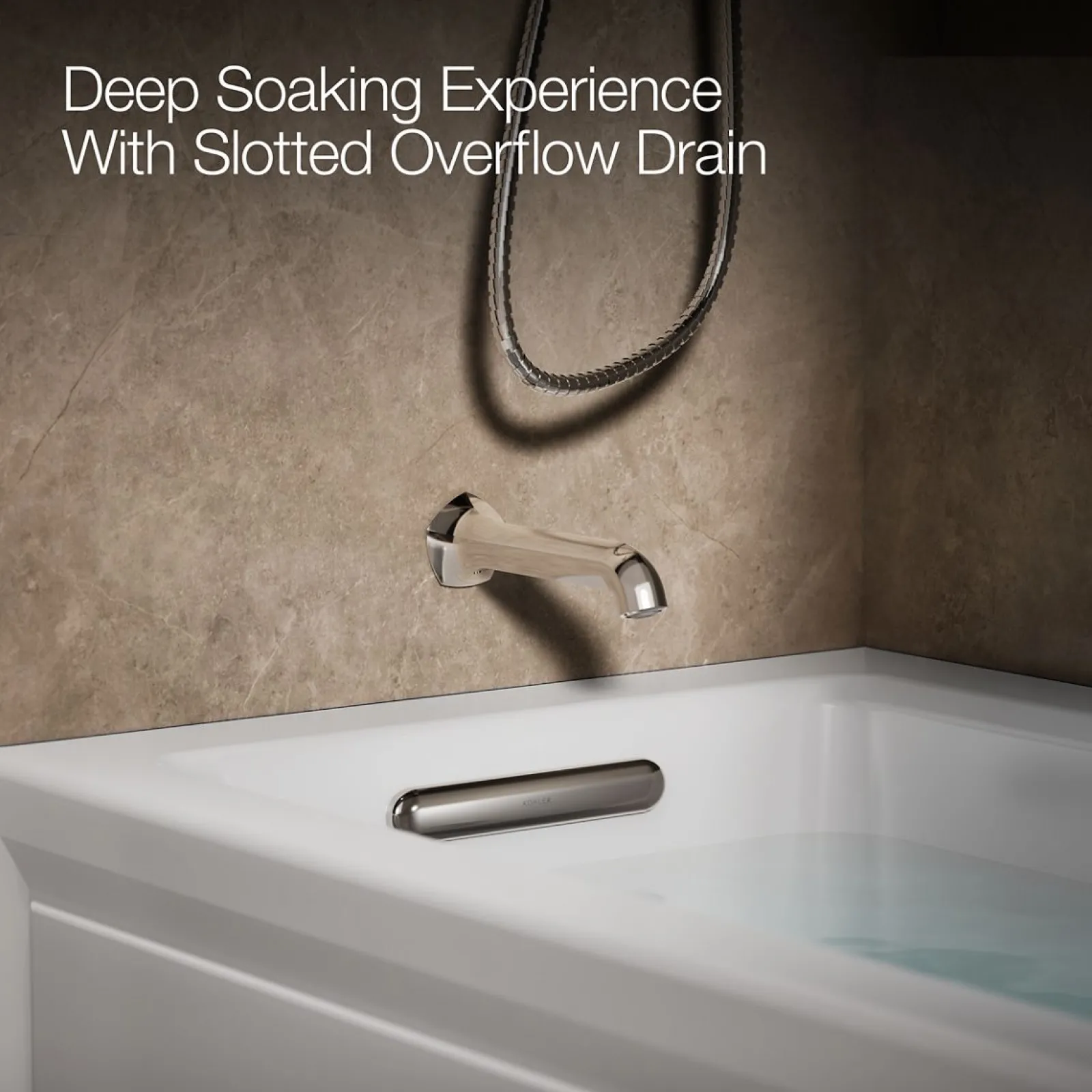 60" x 30" alcove whirlpool bath with Bask® heated surface, left drain^Kohler Best