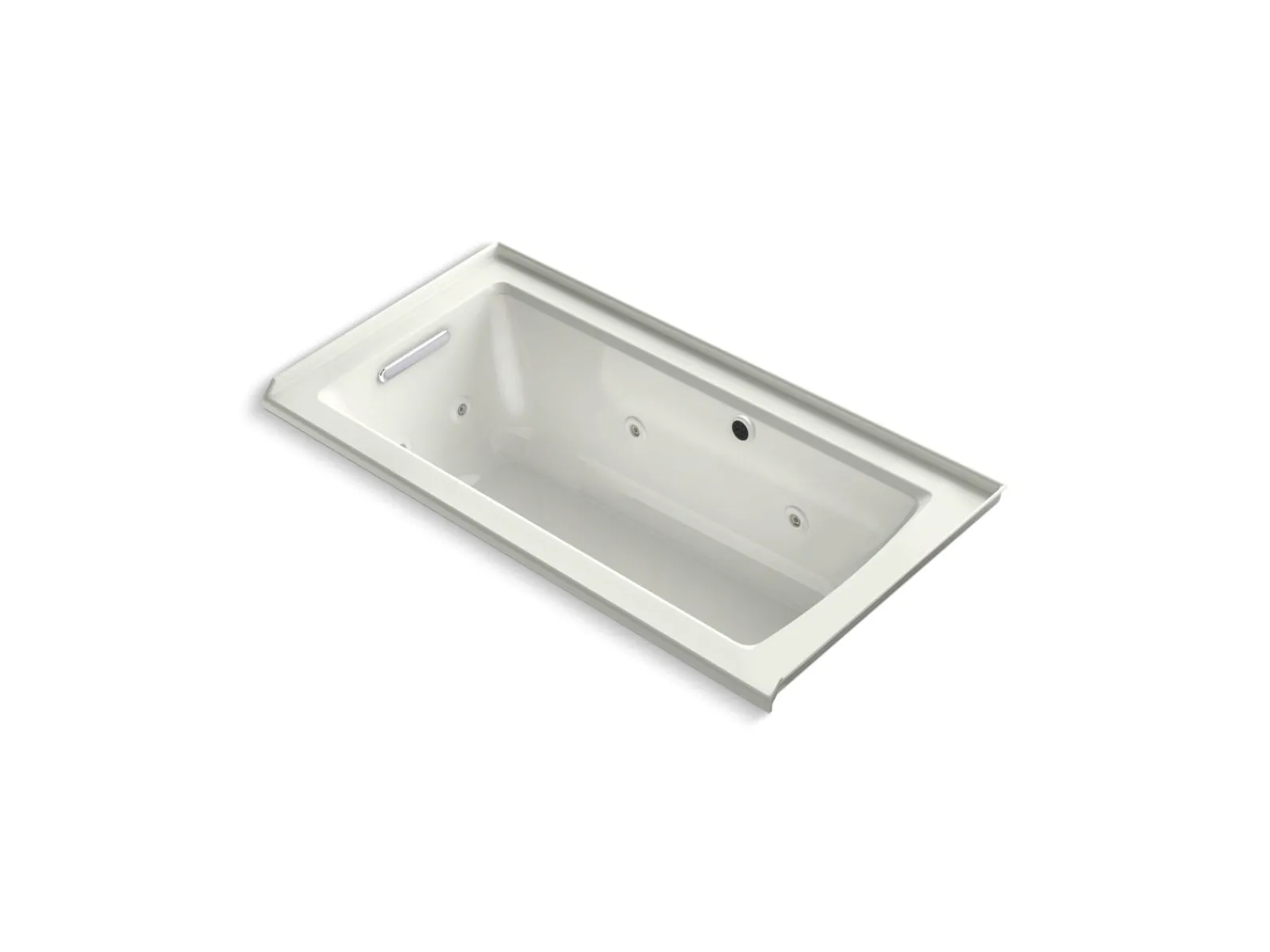 60" x 30" alcove whirlpool bath with Bask® heated surface, left drain^Kohler