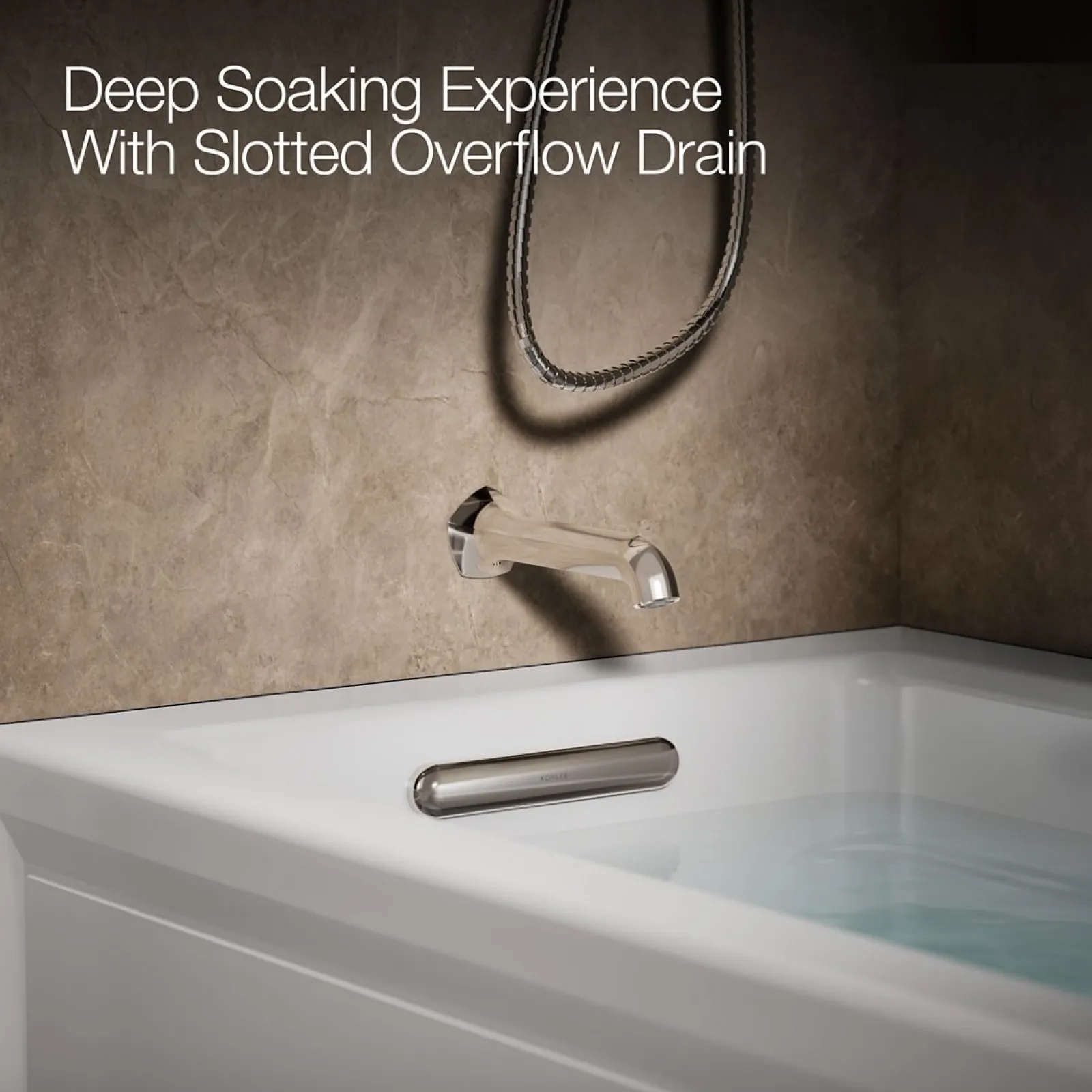 66" x 32" alcove whirlpool bath with Bask® heated surface, left drain^Kohler Discount
