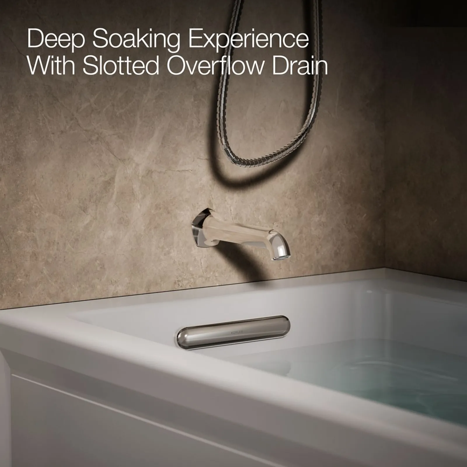 66" x 32" alcove whirlpool bath with Bask® heated surface, left drain^Kohler Discount