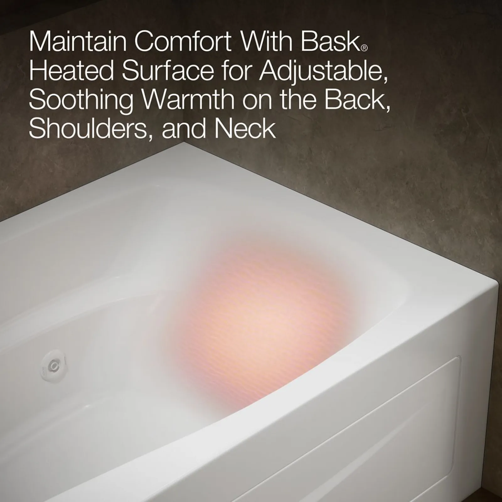 66" x 36" alcove whirlpool bath with Bask® heated surface, left drain^Kohler Outlet