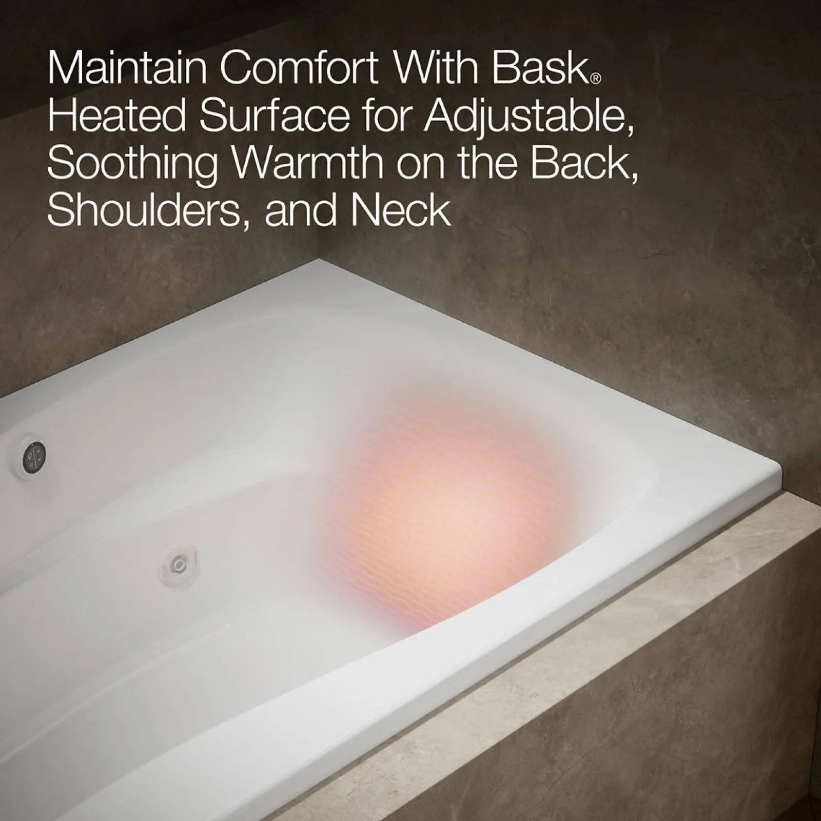 60" x 36" alcove whirlpool bath with Bask® heated surface, left drain^Kohler Sale