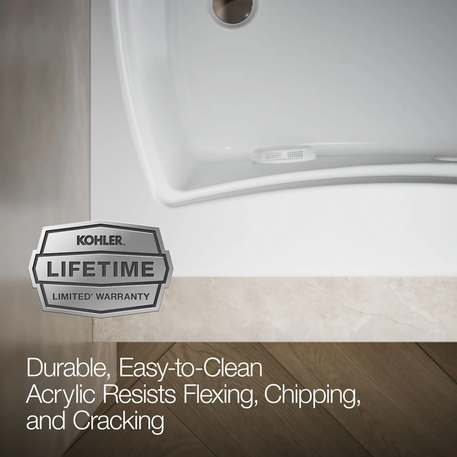 60" x 36" alcove whirlpool bath with Bask® heated surface, left drain^Kohler Sale