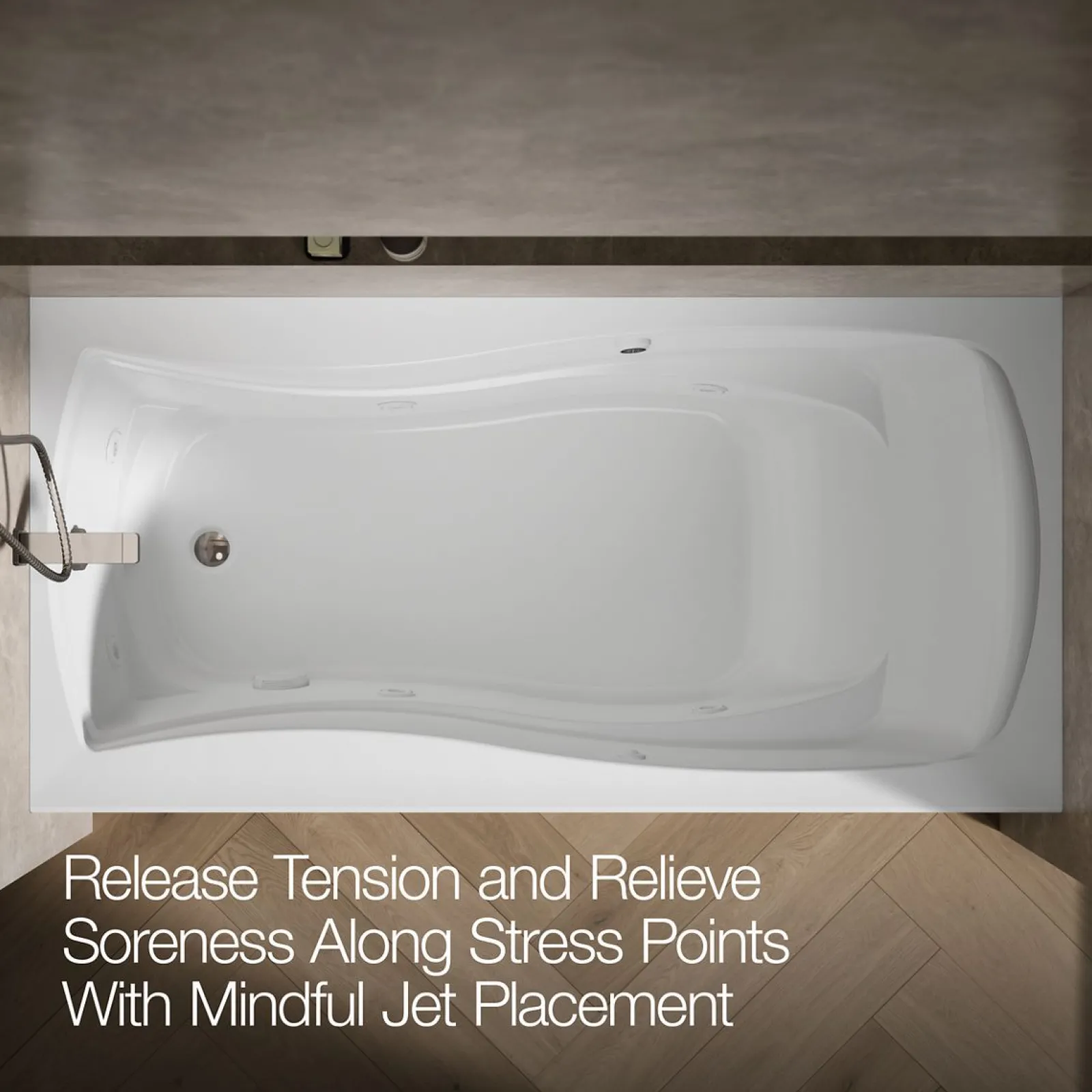 72" x 36" alcove whirlpool bath with Bask® heated surface, left drain^Kohler Clearance