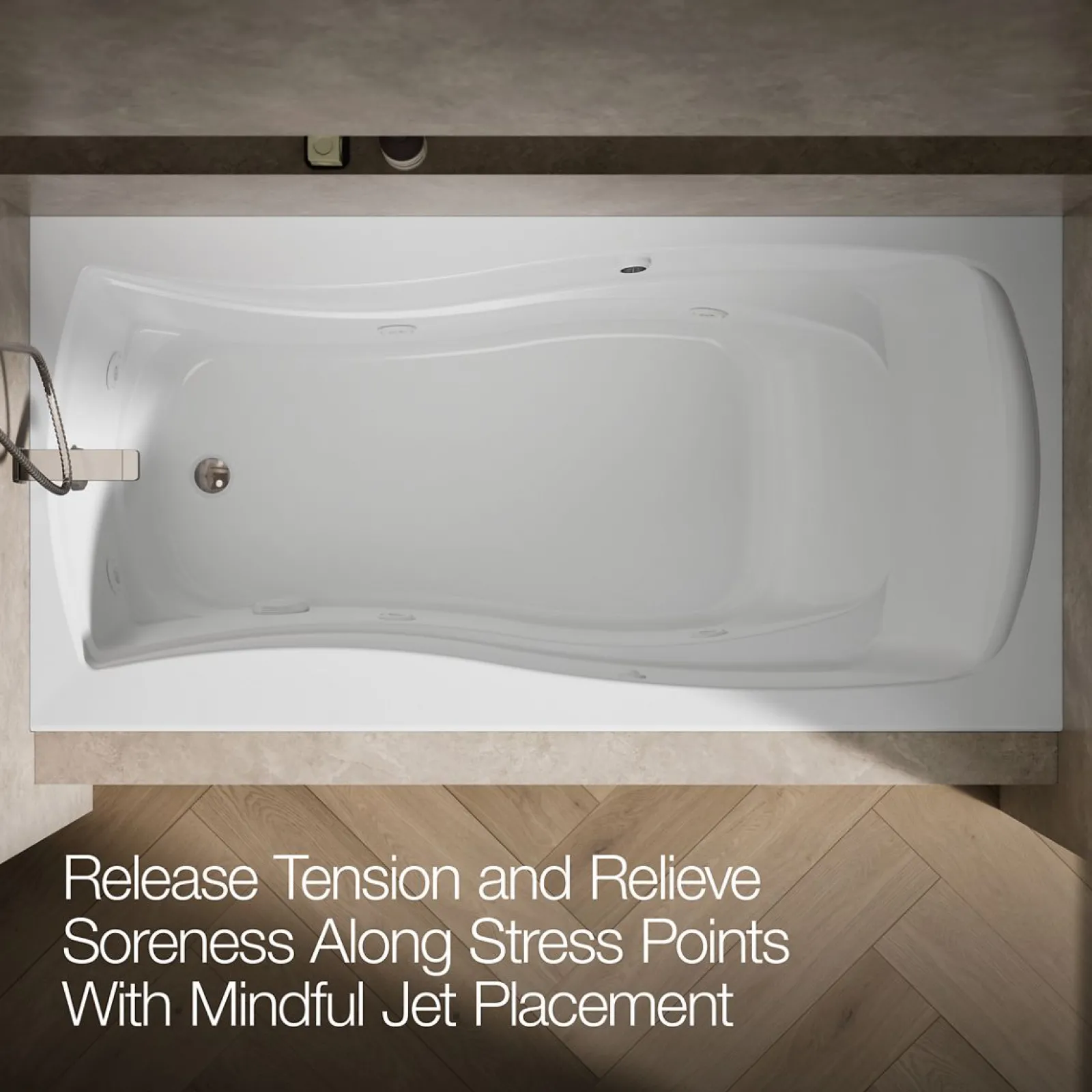 72" x 36" alcove whirlpool bath with Bask® heated surface, left drain^Kohler Outlet