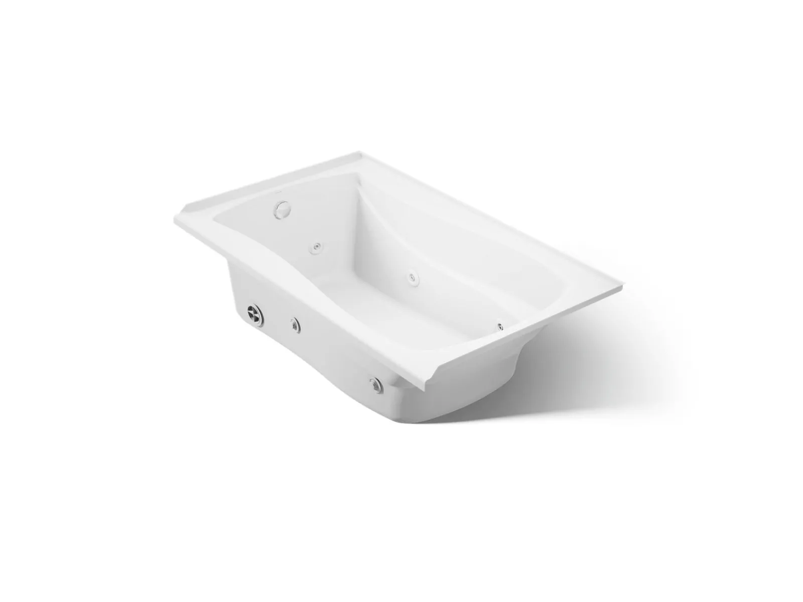 60" x 36" alcove whirlpool, left drain^Kohler Clearance