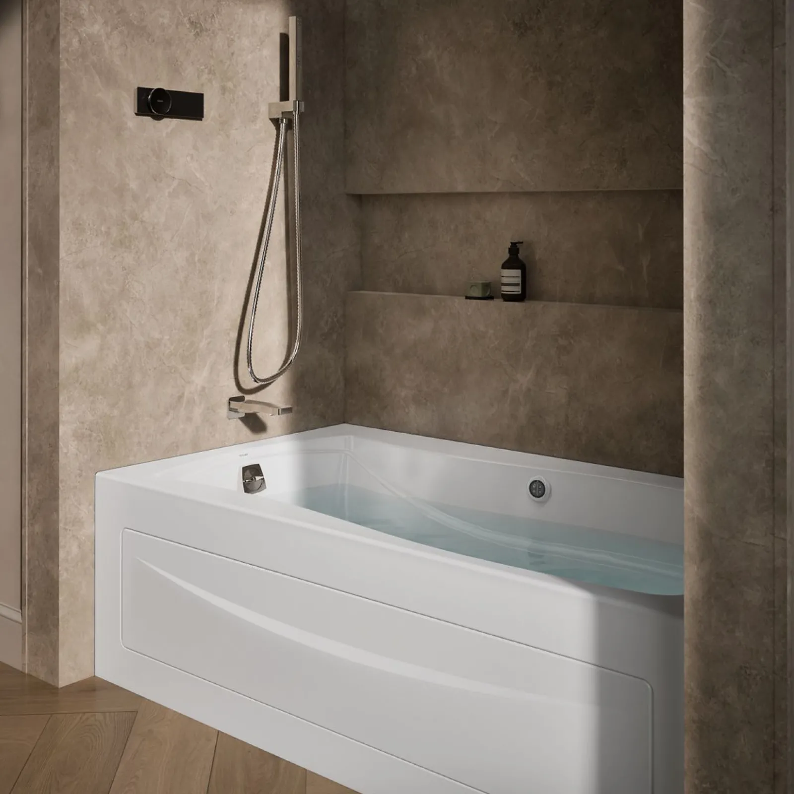 66" x 36" alcove whirlpool with alcove, left drain^Kohler Best