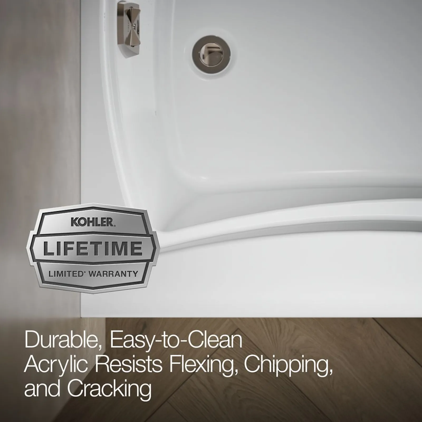 66" x 36" drop-in/alcove Heated BubbleMassage™ air bath, left drain^Kohler Hot