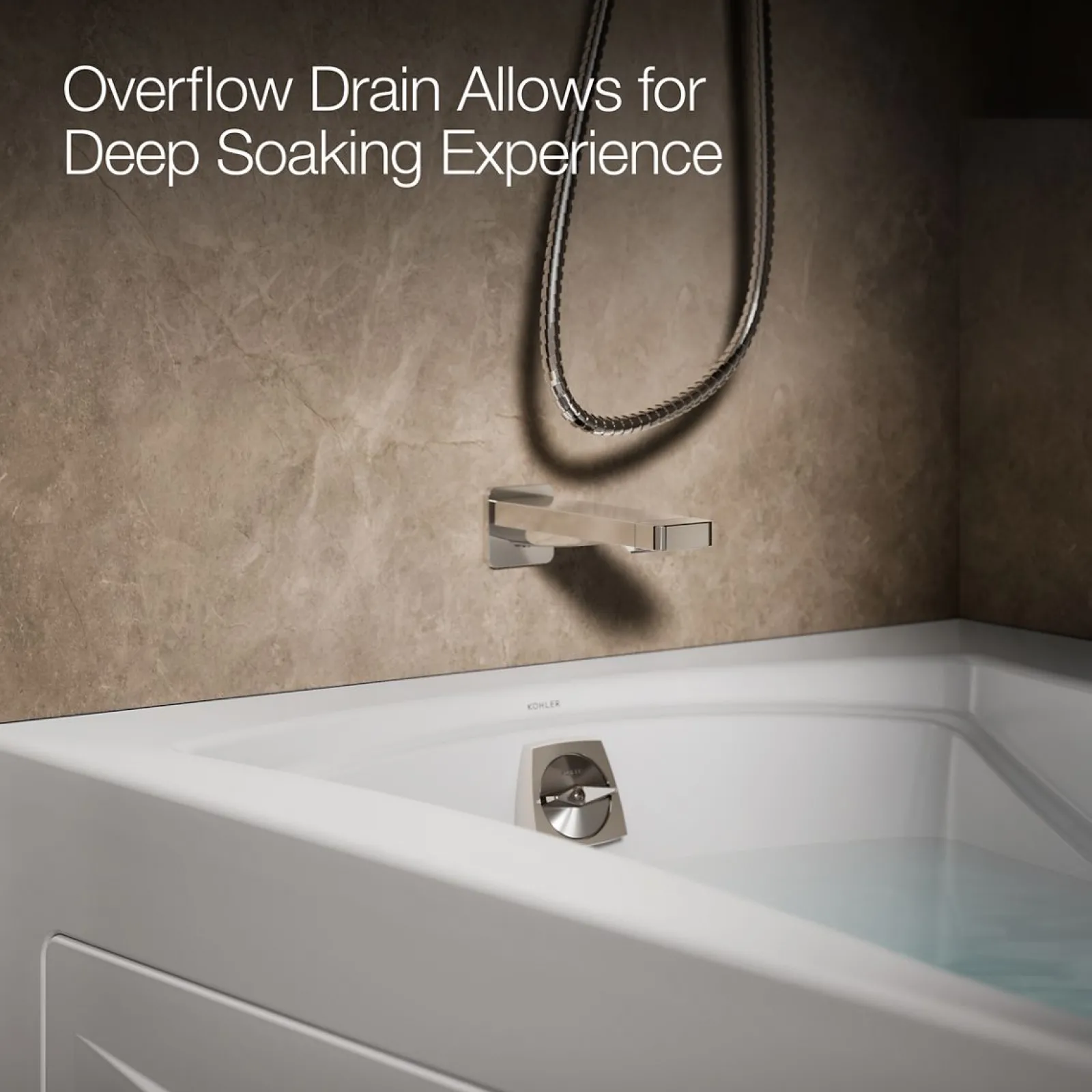 66" x 36" drop-in/alcove Heated BubbleMassage™ air bath, left drain^Kohler Hot