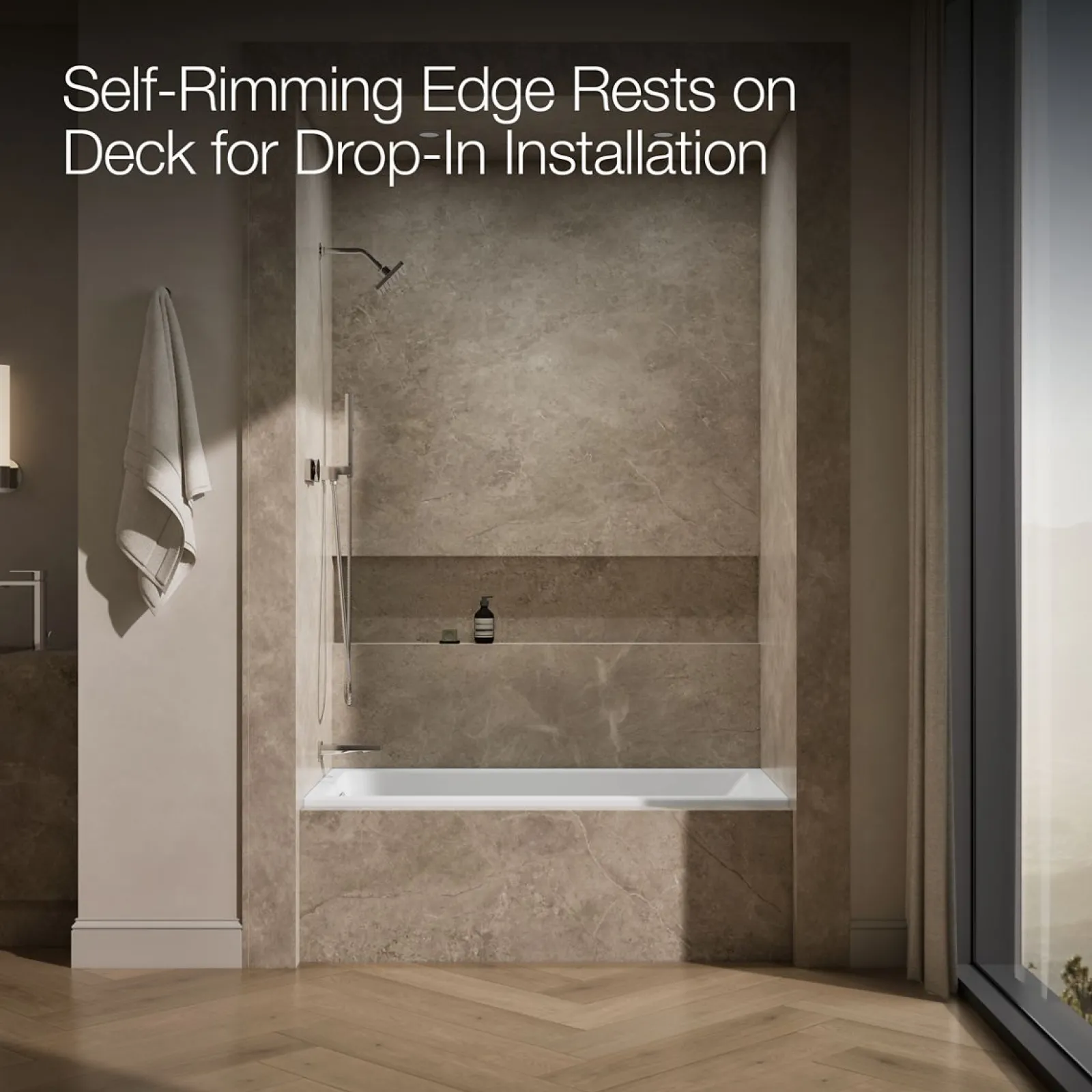 60" x 30" drop-in/alcove heated whirlpool bath, left drain^Kohler Outlet