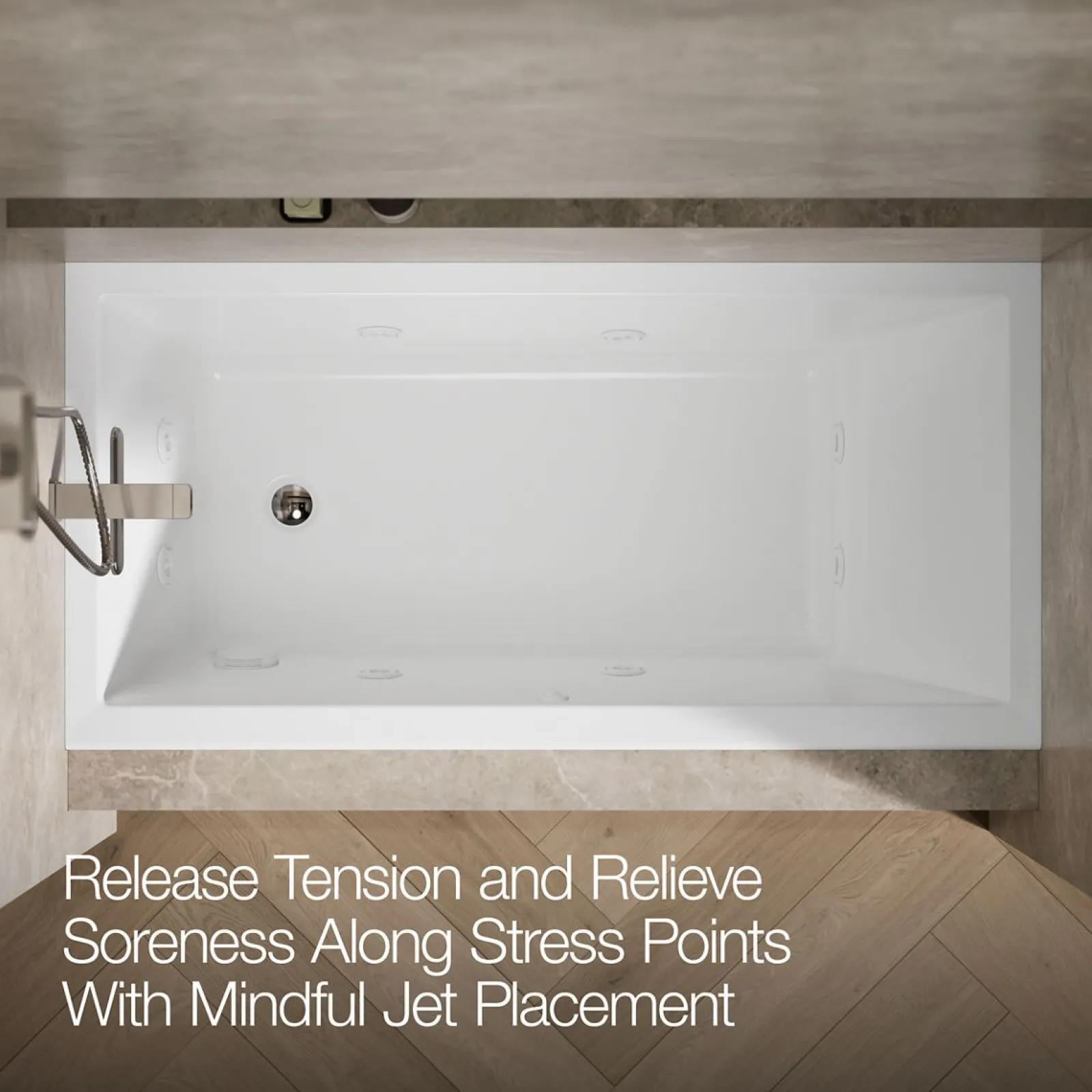 60" x 30" drop-in/alcove heated whirlpool bath, left drain^Kohler Outlet