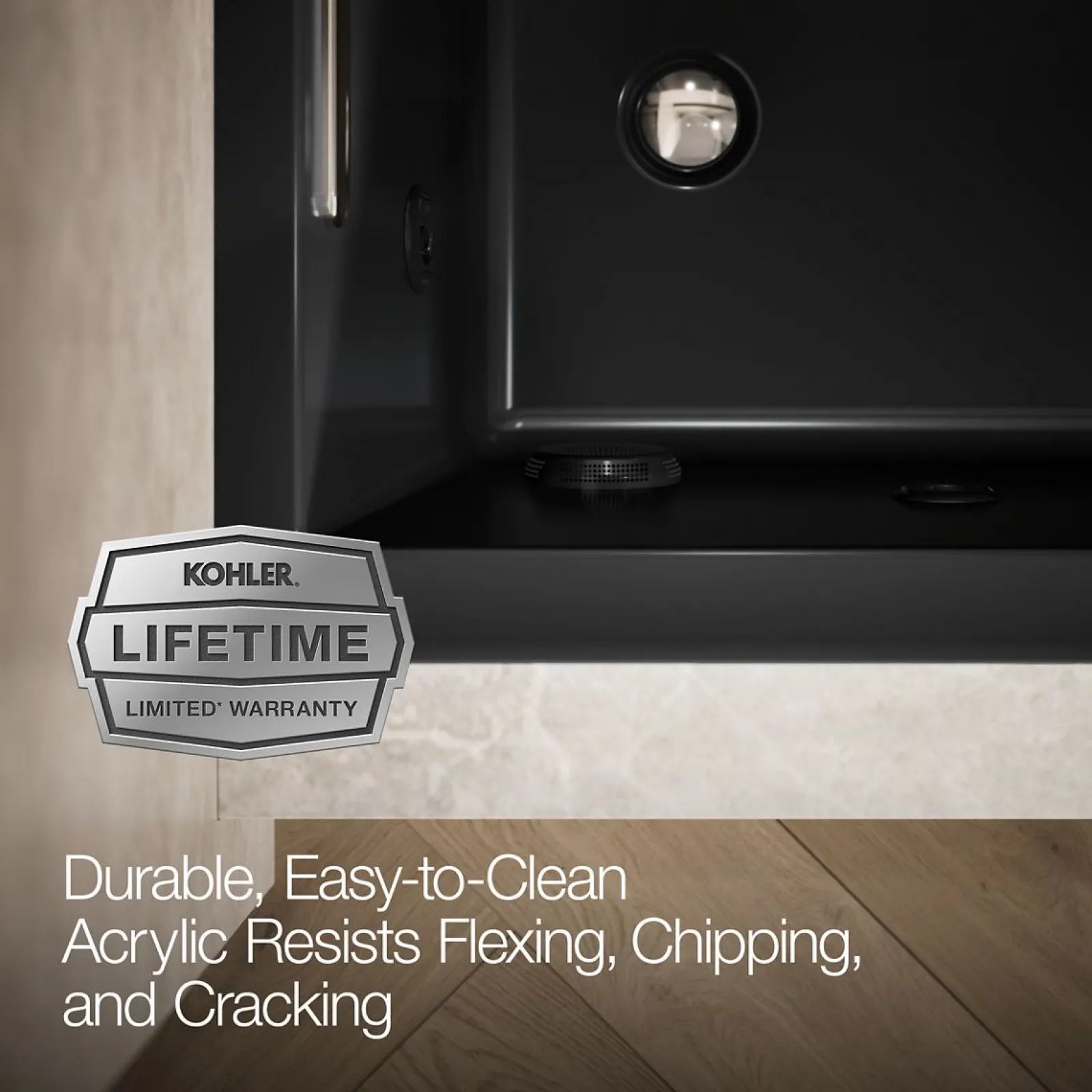 60" x 30" drop-in/alcove heated whirlpool bath, left drain^Kohler Outlet