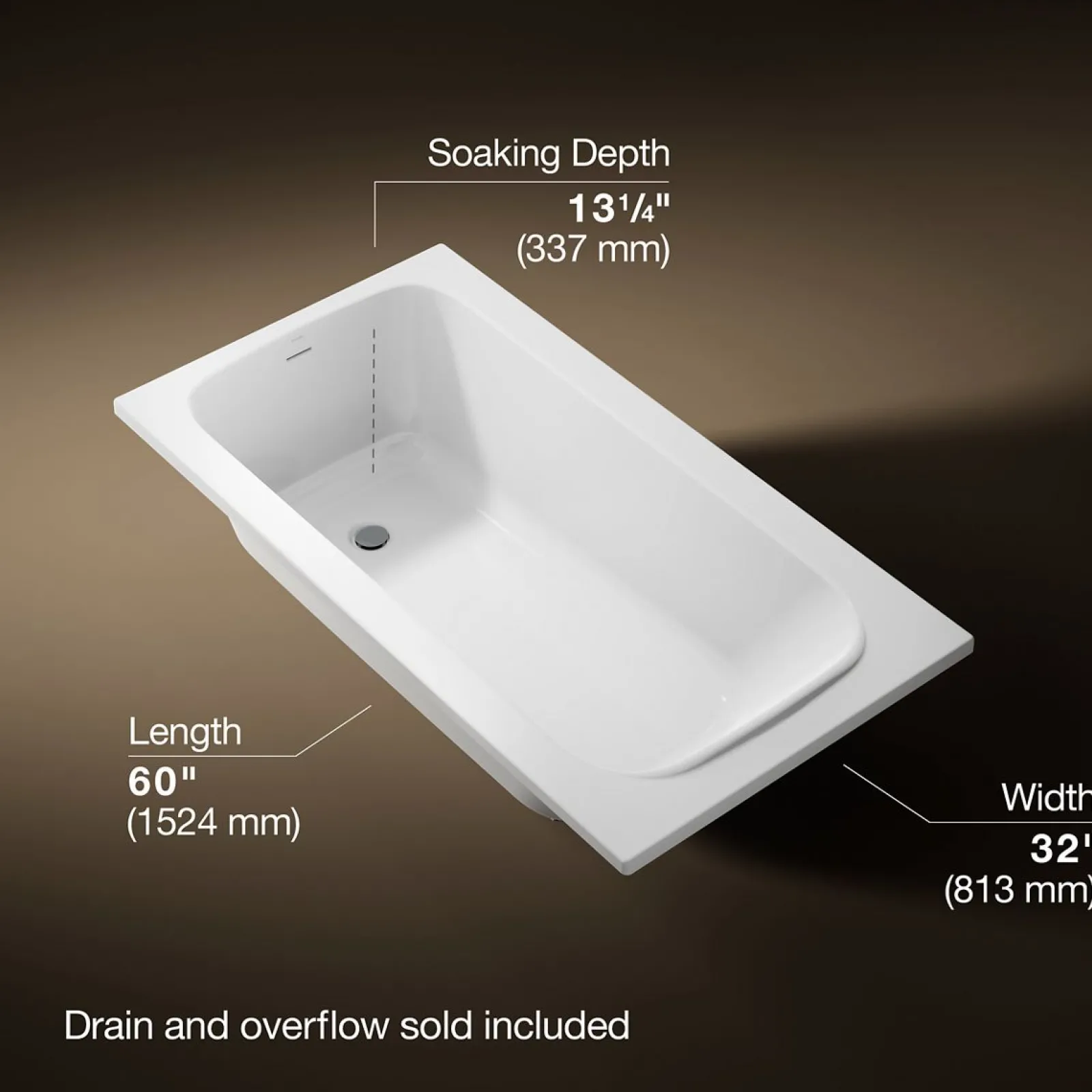 60" x 32" drop-in bath^Kohler Sale