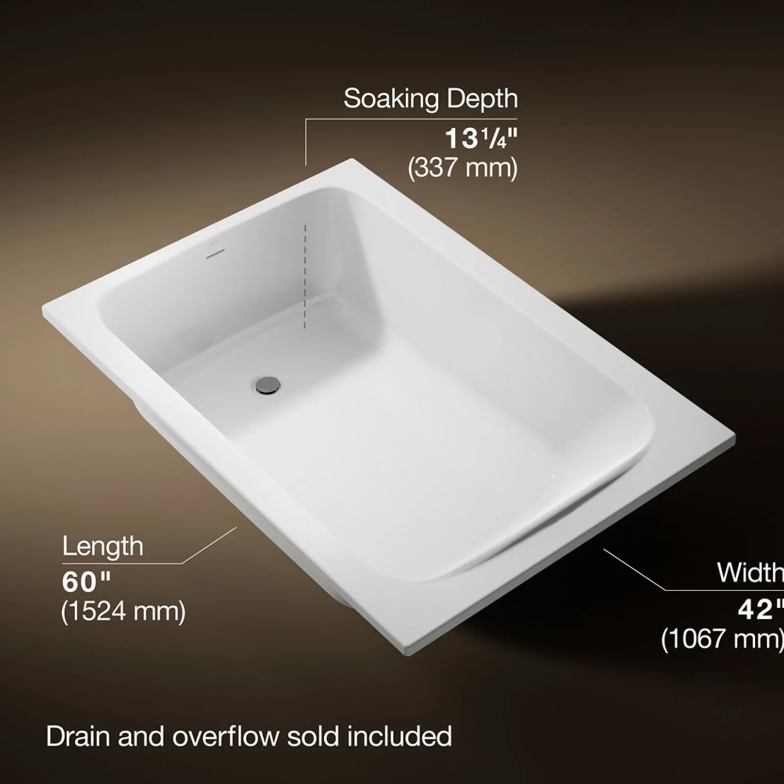 60" x 42" drop-in bath^Kohler Outlet
