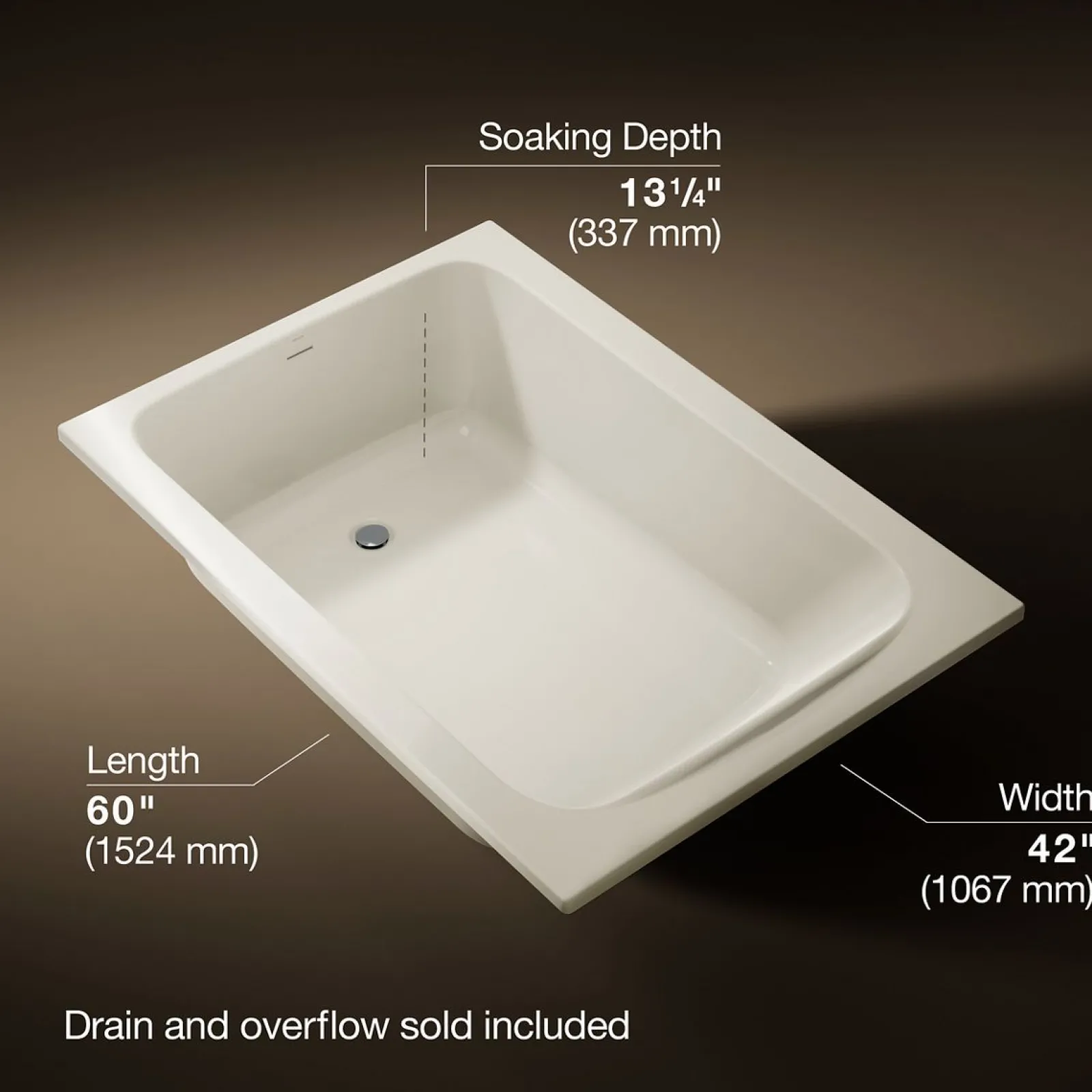 60" x 42" drop-in bath^Kohler Outlet
