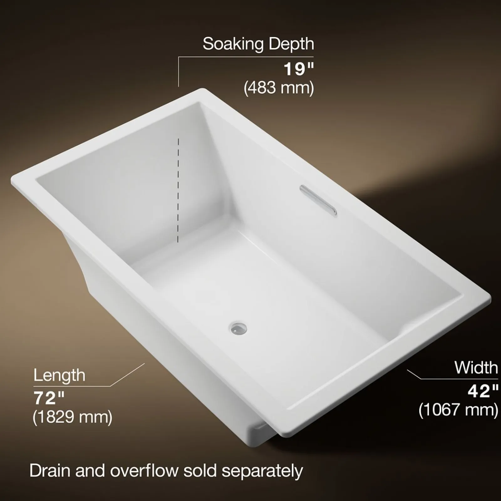 72" x 42" drop-in bath^Kohler