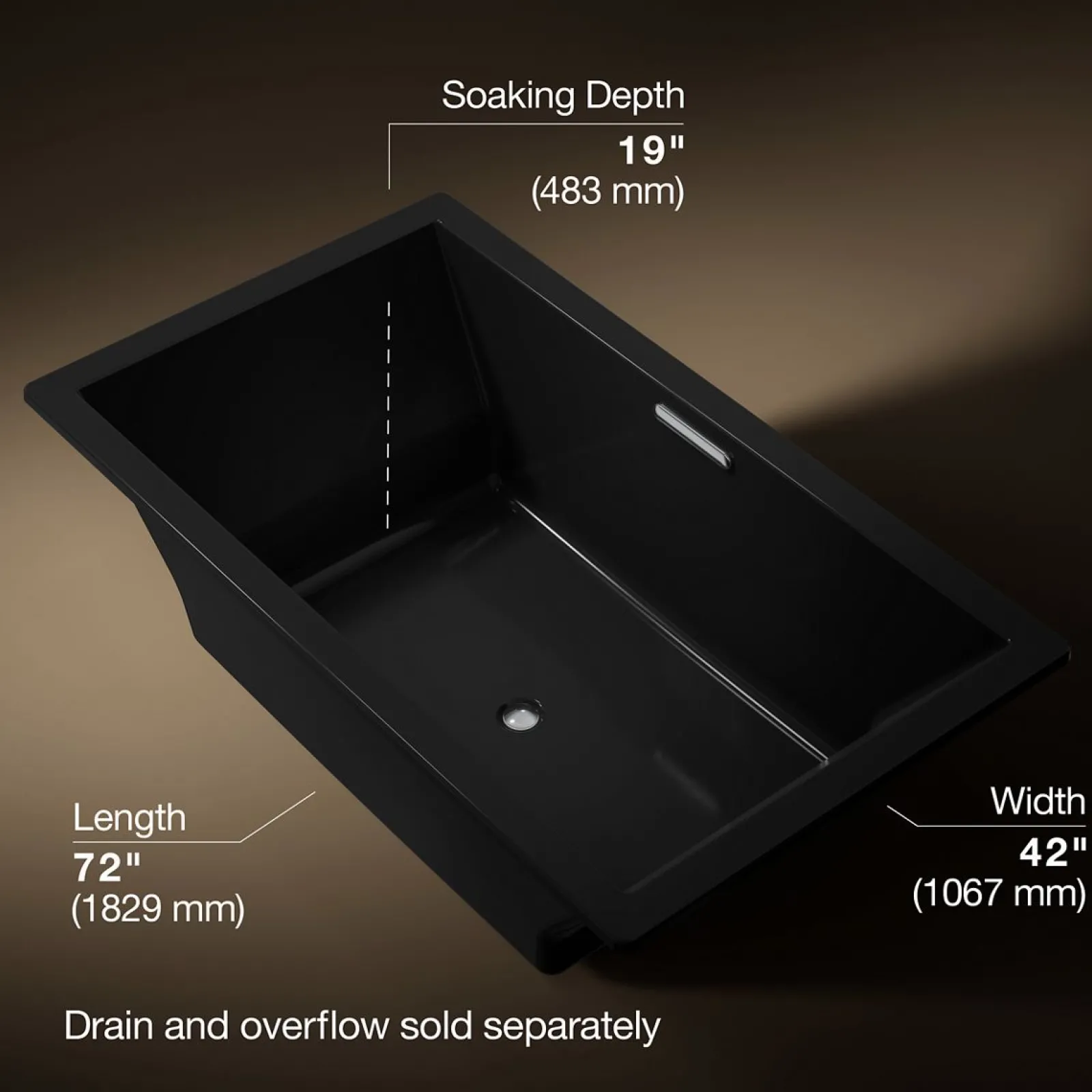 72" x 42" drop-in bath^Kohler