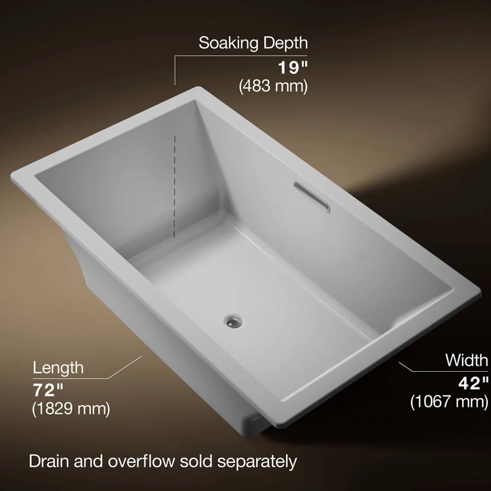 72" x 42" drop-in bath^Kohler