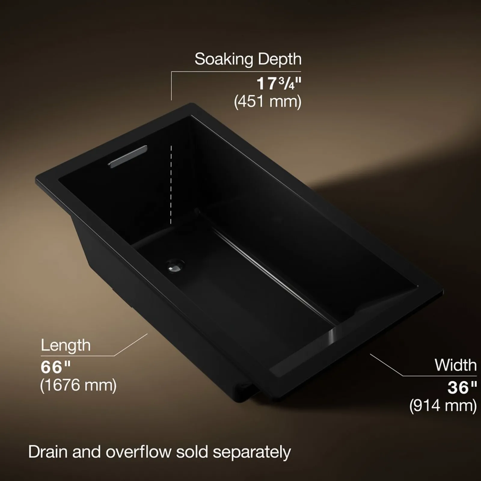 66" x 36" drop-in bath^Kohler