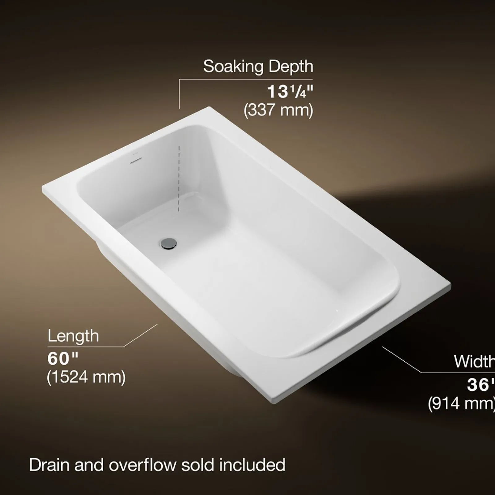 60" x 36" drop-in bath^Kohler Sale