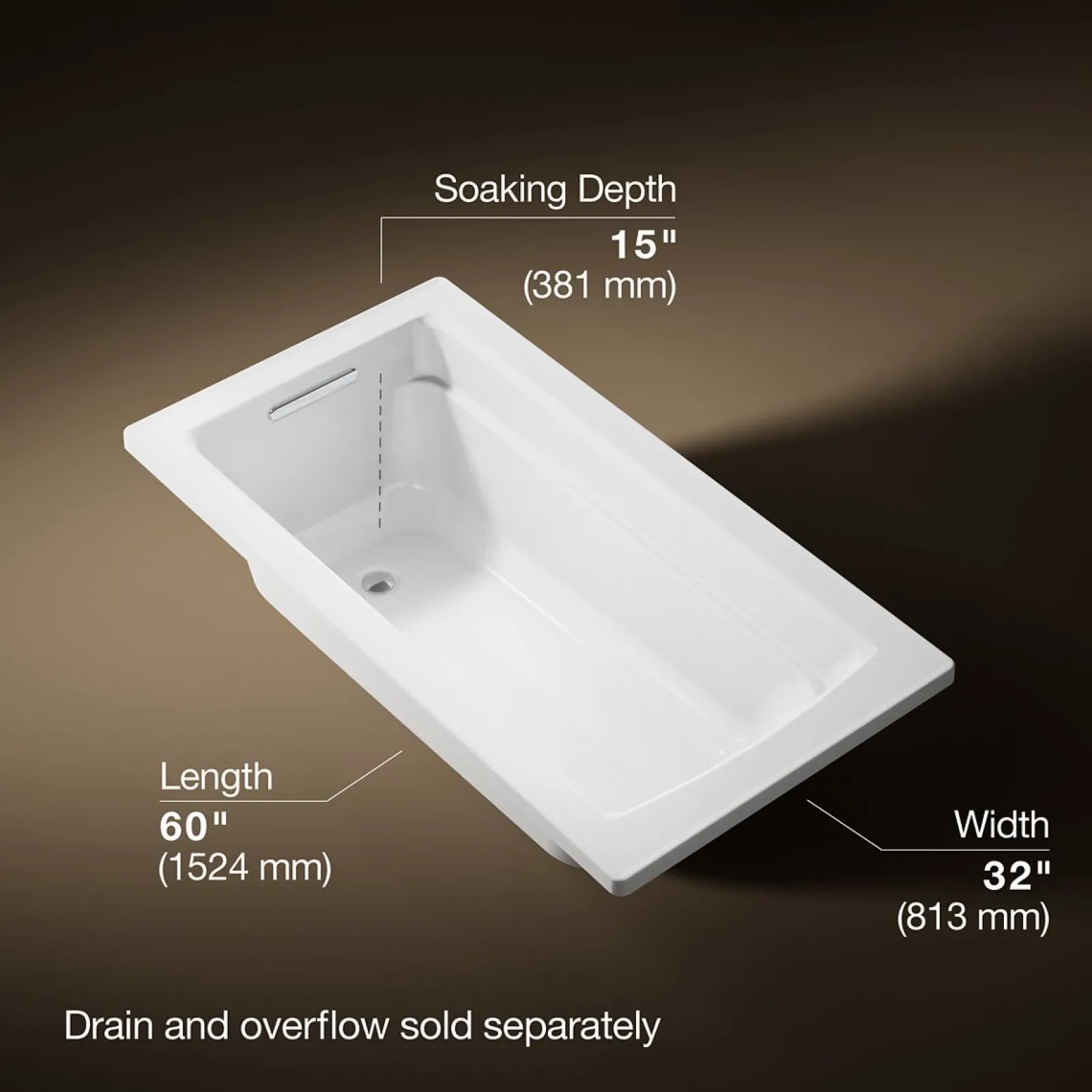60" x 32" drop-in bath^Kohler Hot