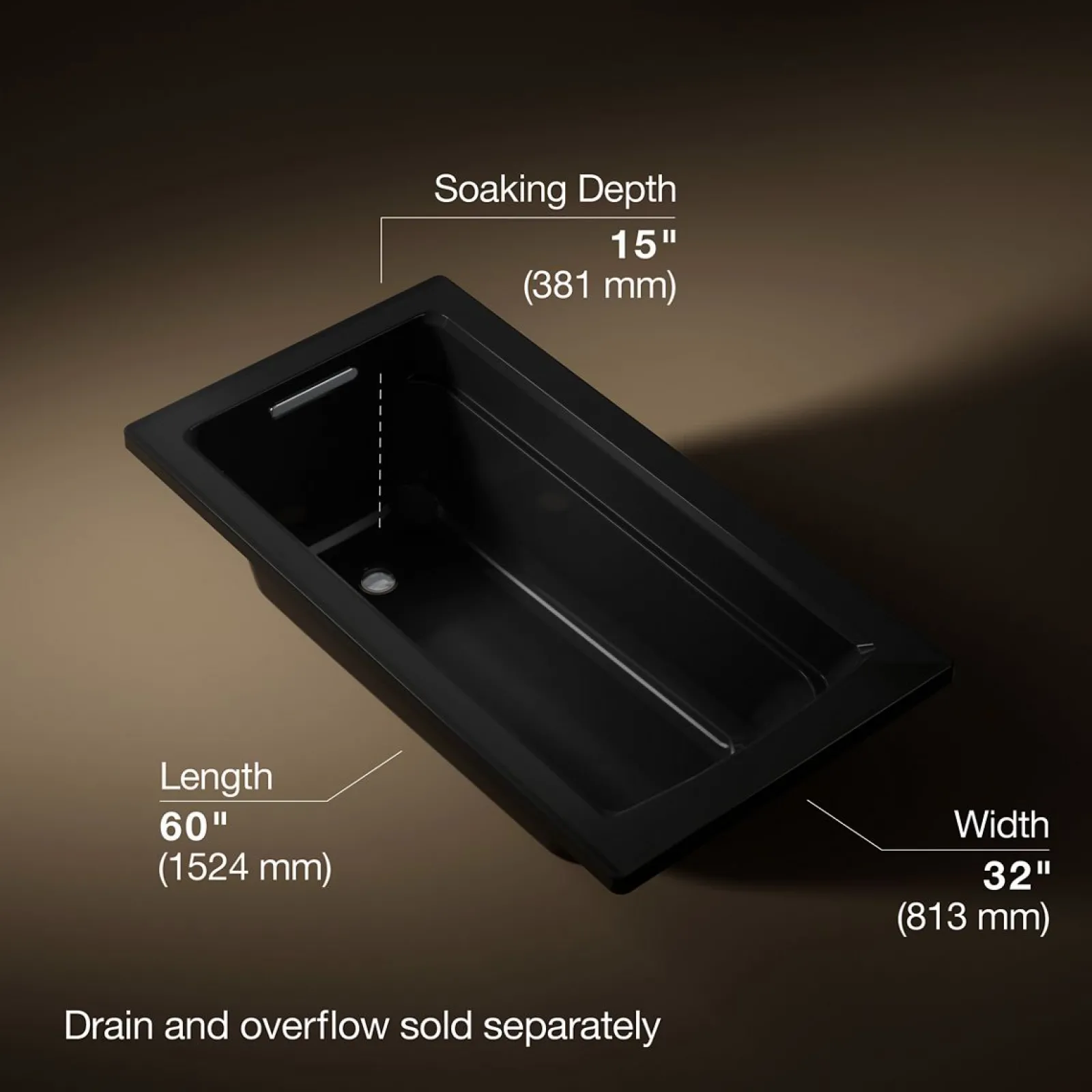 60" x 32" drop-in bath^Kohler Hot