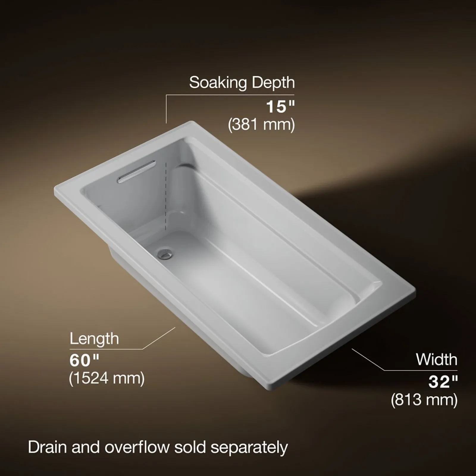 60" x 32" drop-in bath^Kohler Hot