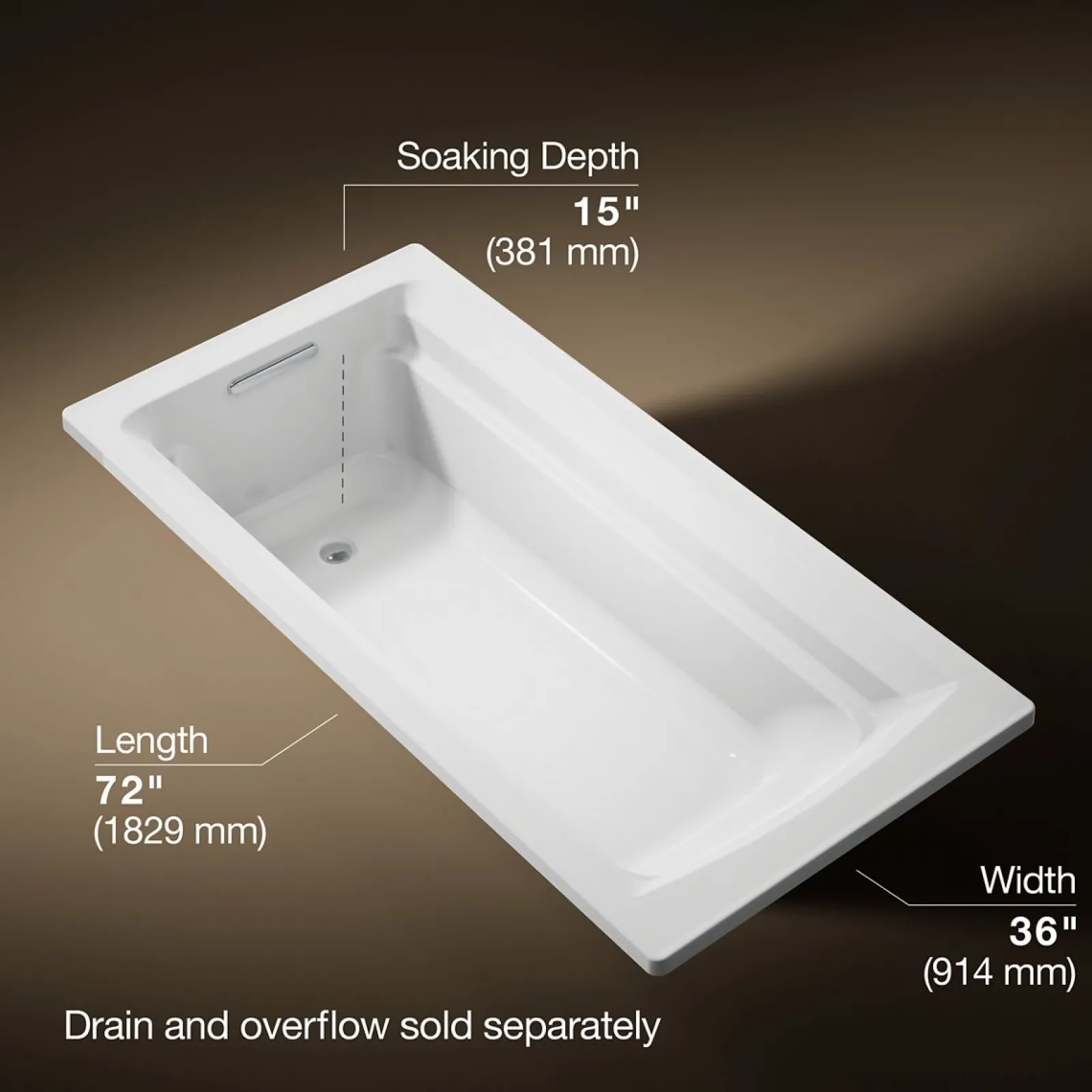 72" x 36" drop-in bath^Kohler Online
