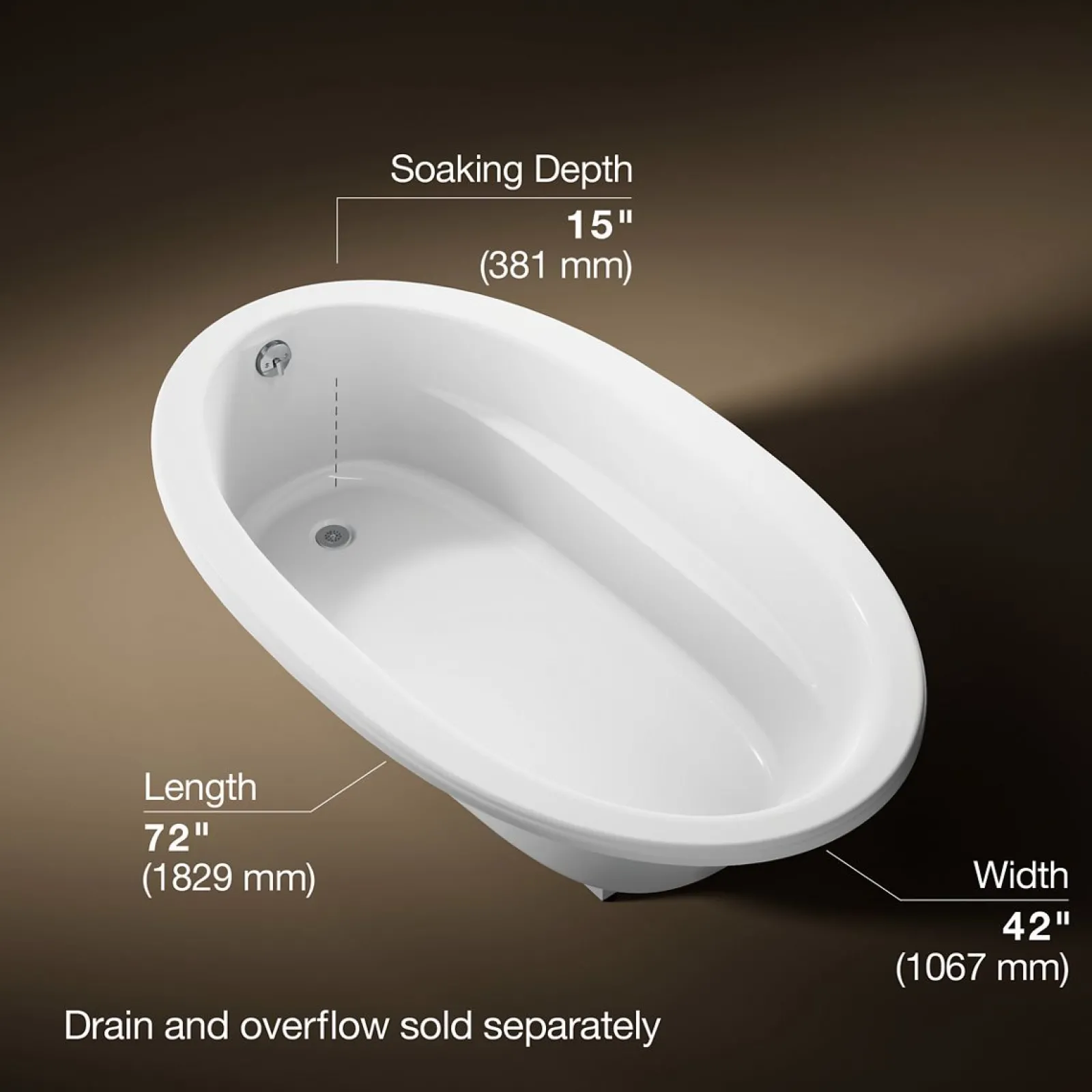 72" x 42" drop-in bath^Kohler Outlet