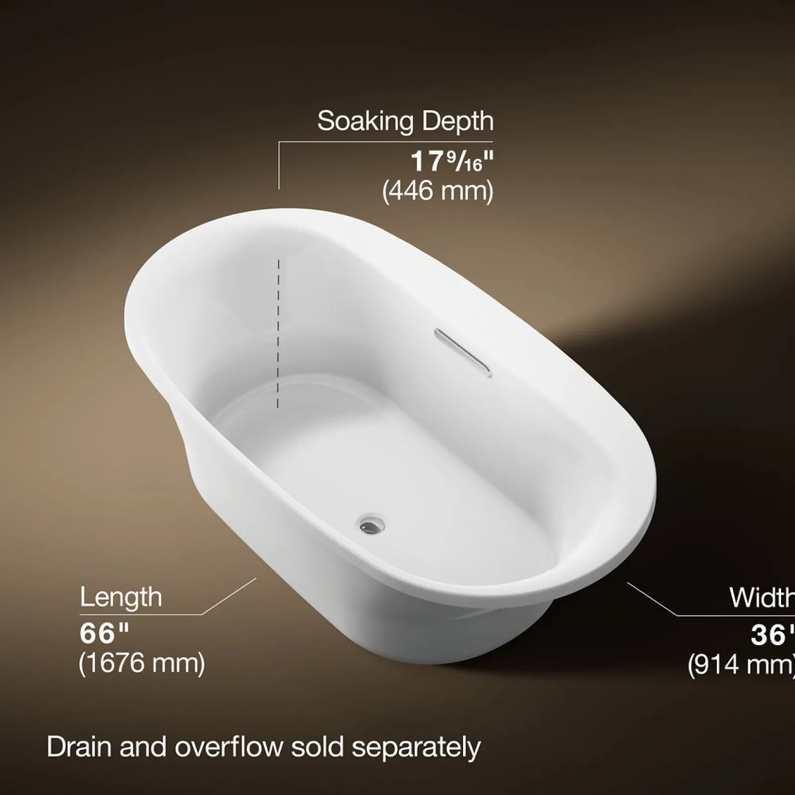 65-1/2" x 35-3/4" drop-in bath^Kohler Best