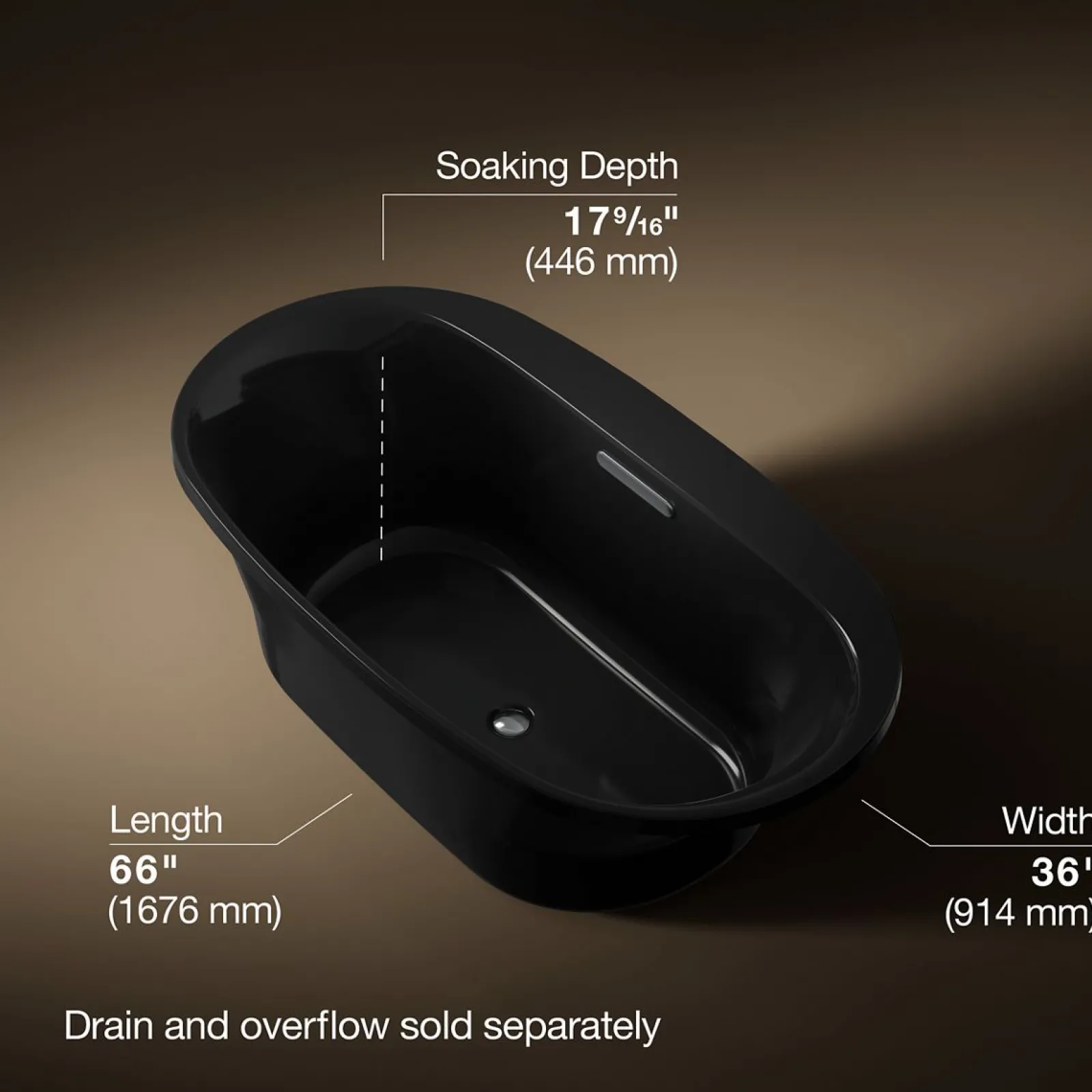 65-1/2" x 35-3/4" drop-in bath^Kohler Best