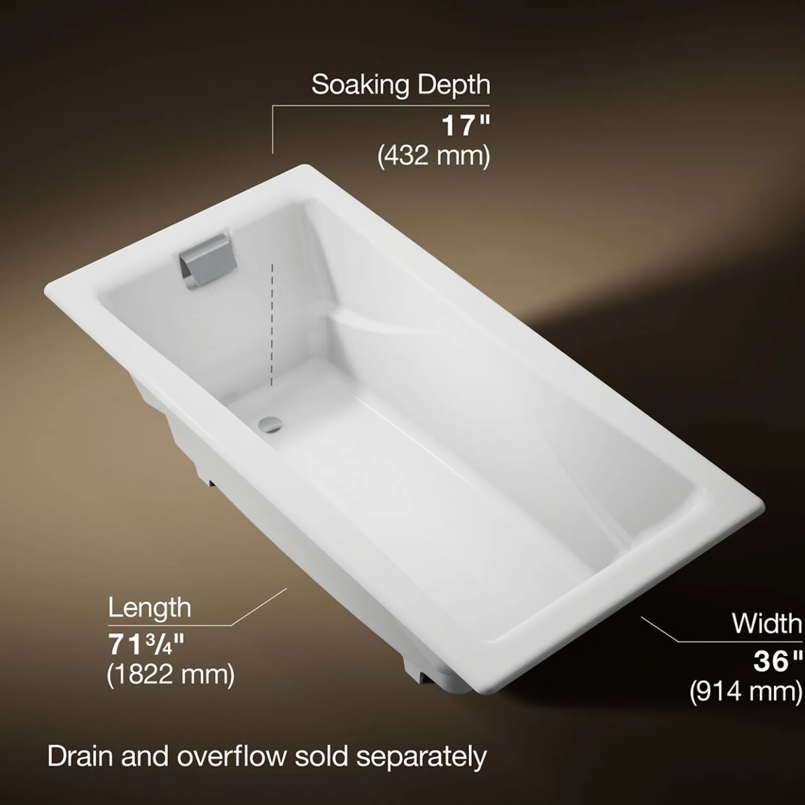 71-3/4" x 36" drop-in bath^Kohler Clearance