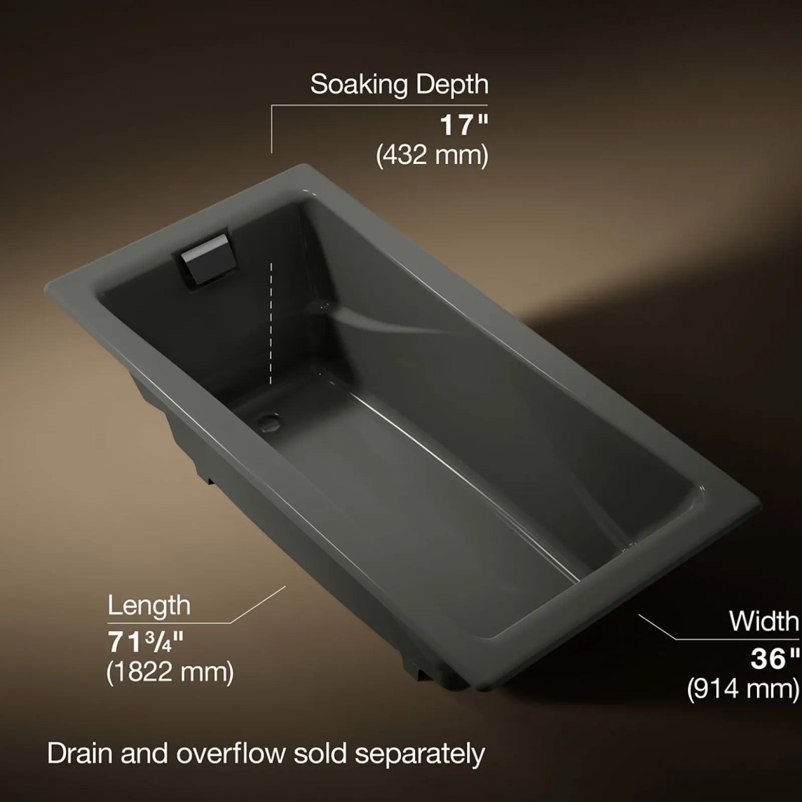 71-3/4" x 36" drop-in bath^Kohler Clearance